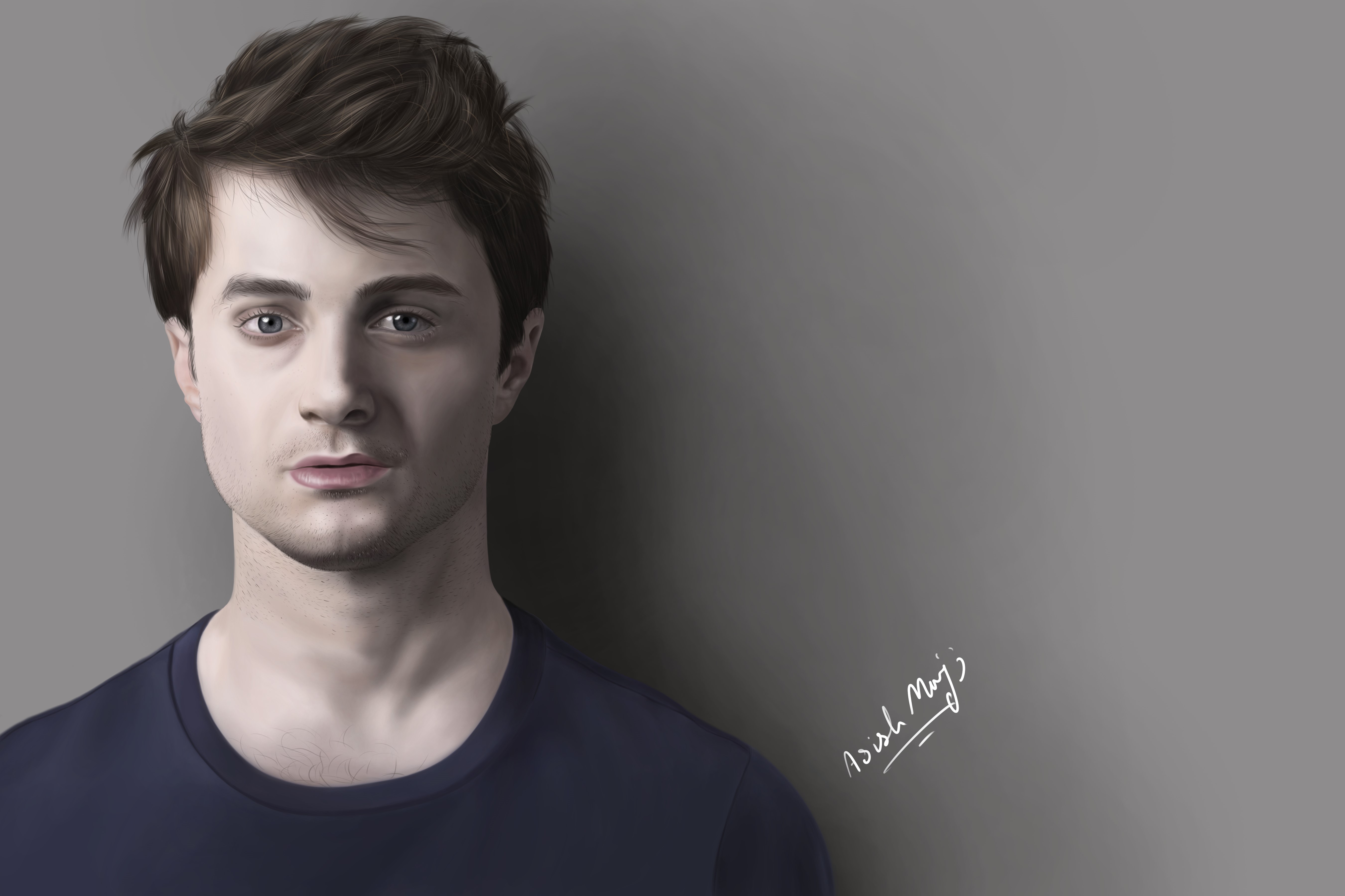 Digital portrait of Daniel Radcliffe HD Wallpaper