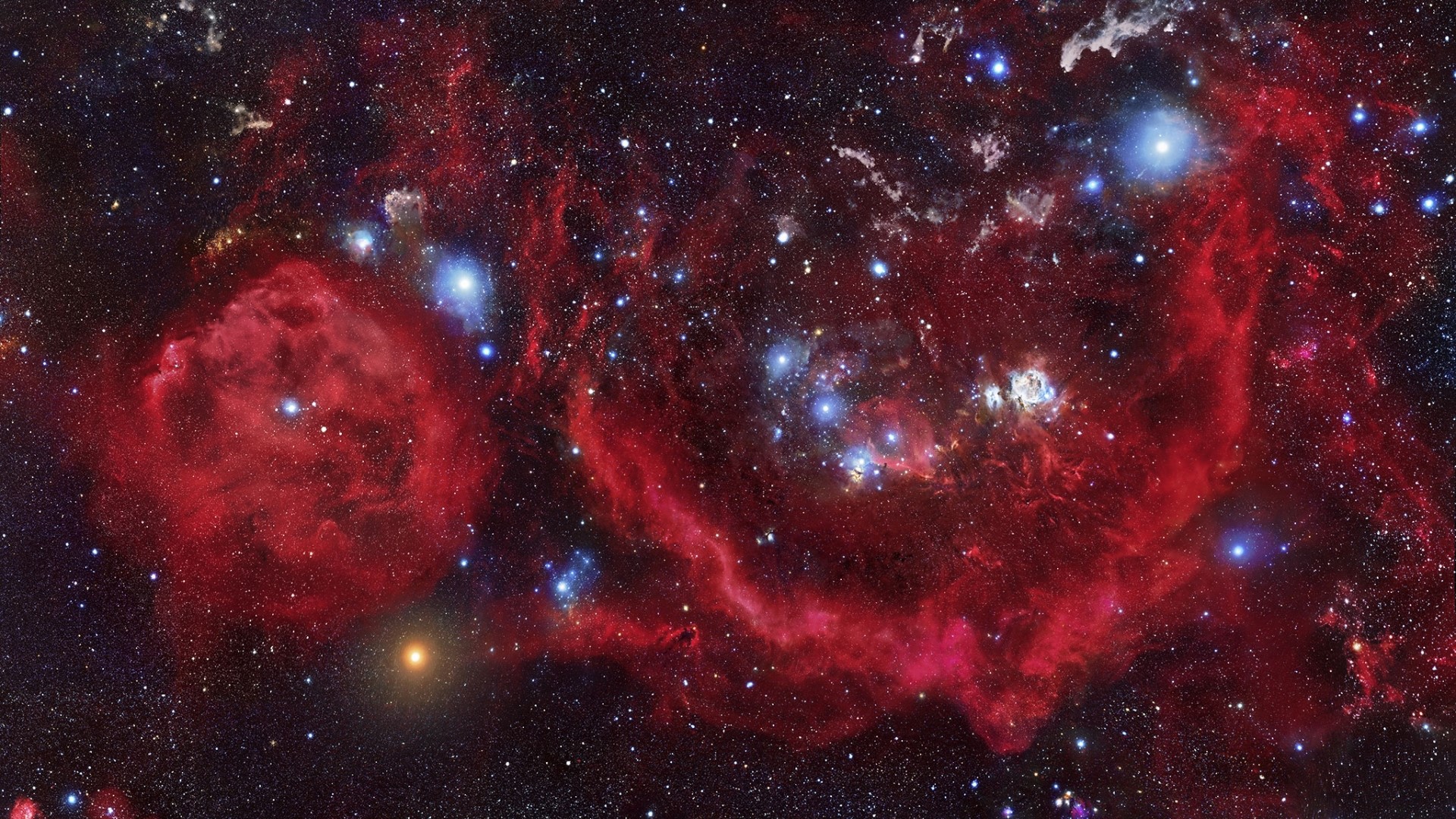 Heart Nebula and stars in space HD Wallpaper