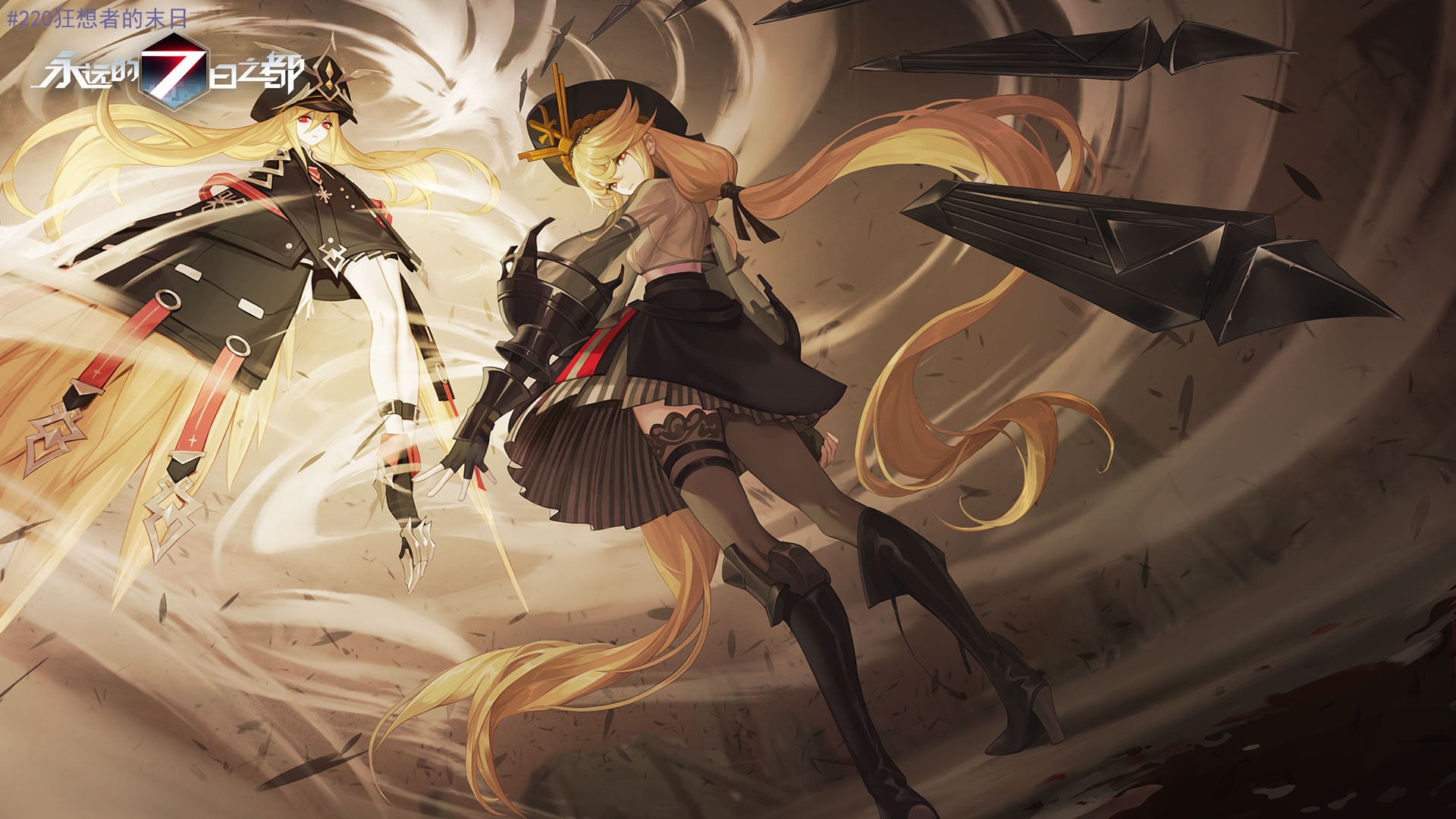 Anime Girls with Blonde Hair from Forever 7th Capital HD Wallpaper