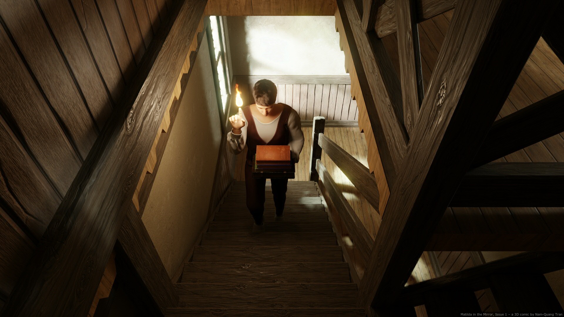 Matilda in the Mirror: A 3D comic HD Wallpaper