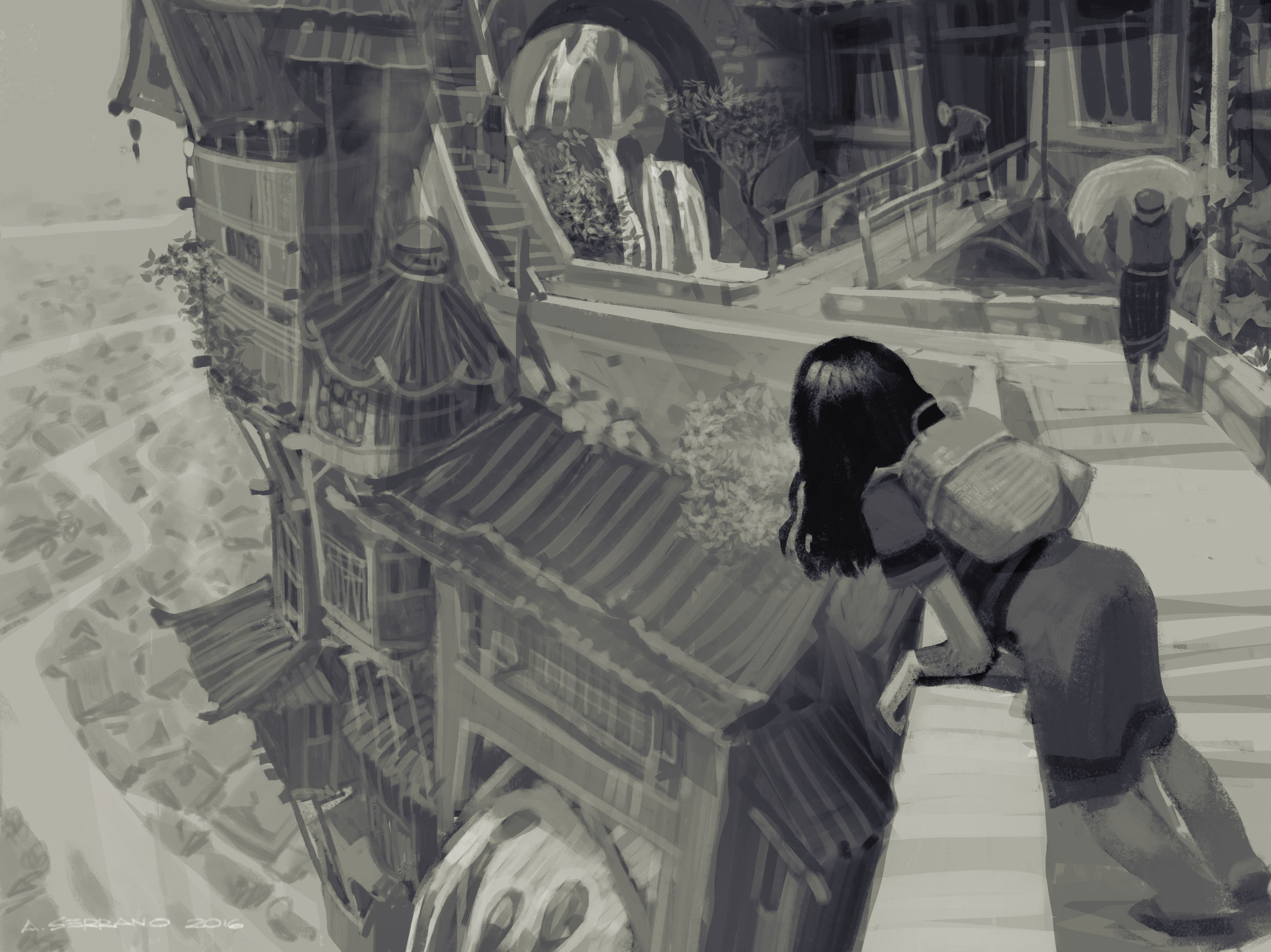 Raya and the Last Dragon, Fantasy Cityscape HD Wallpaper