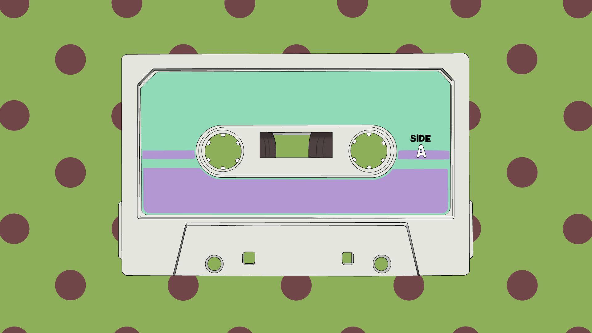 Cassette tape with polka dot background HD Wallpaper