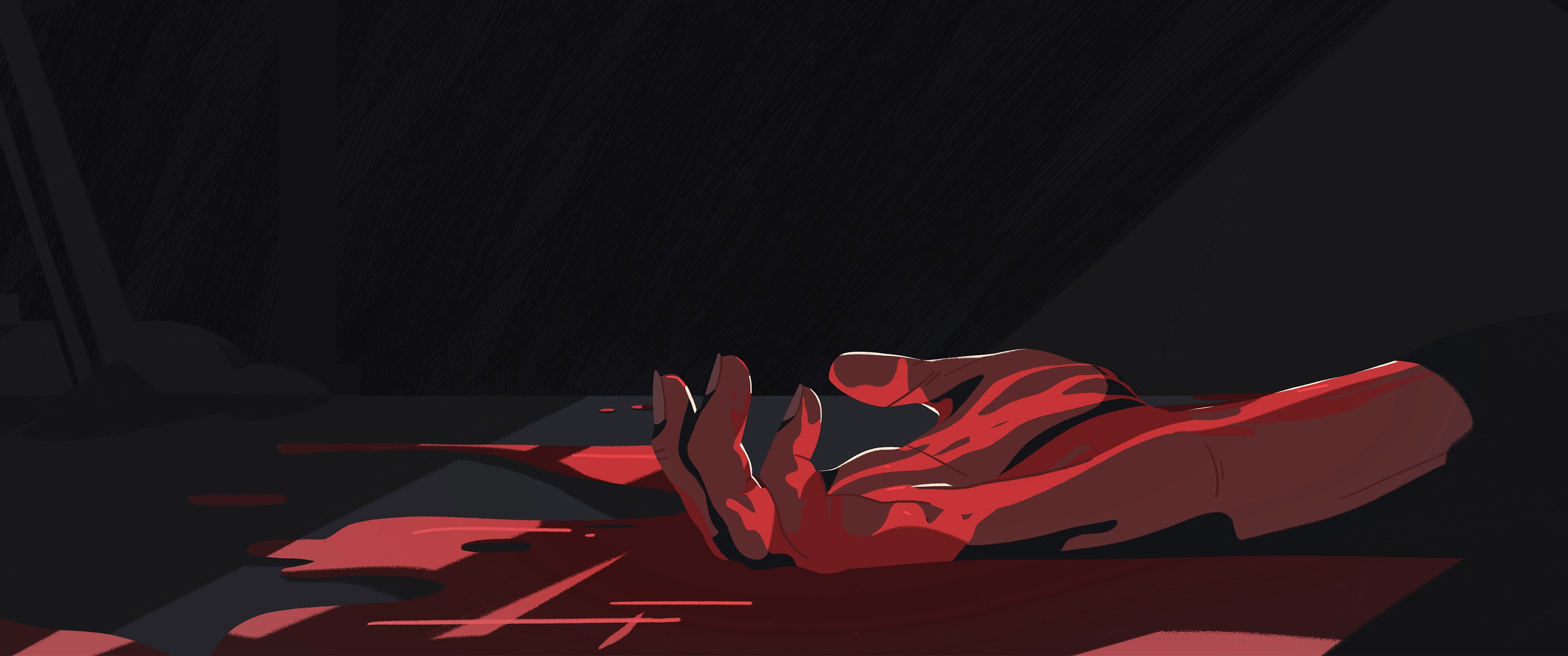 The Last of Us artwork: Hand in blood HD Wallpaper