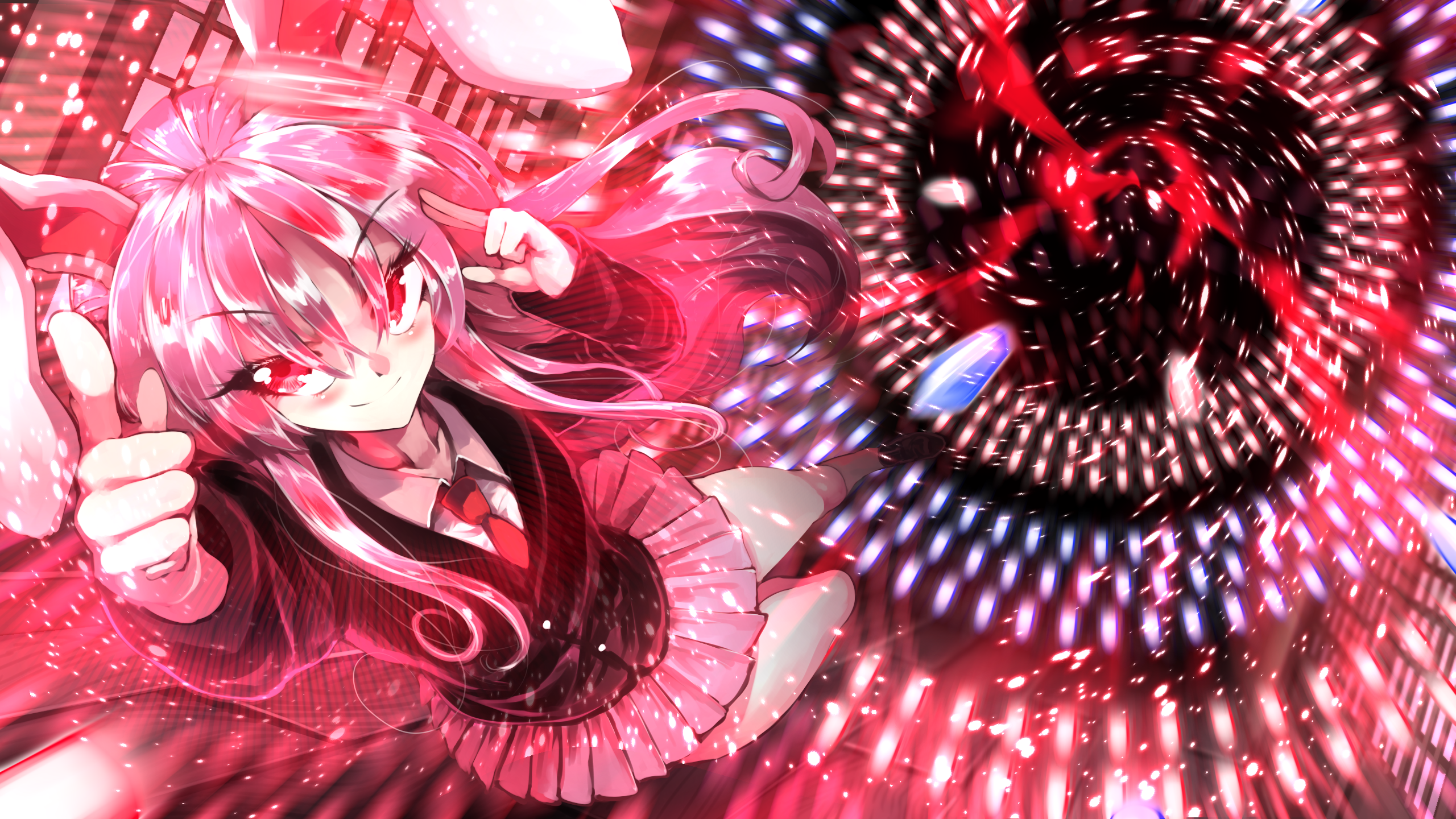 Reisen Udongein Inaba from Touhou in a vortex HD Wallpaper