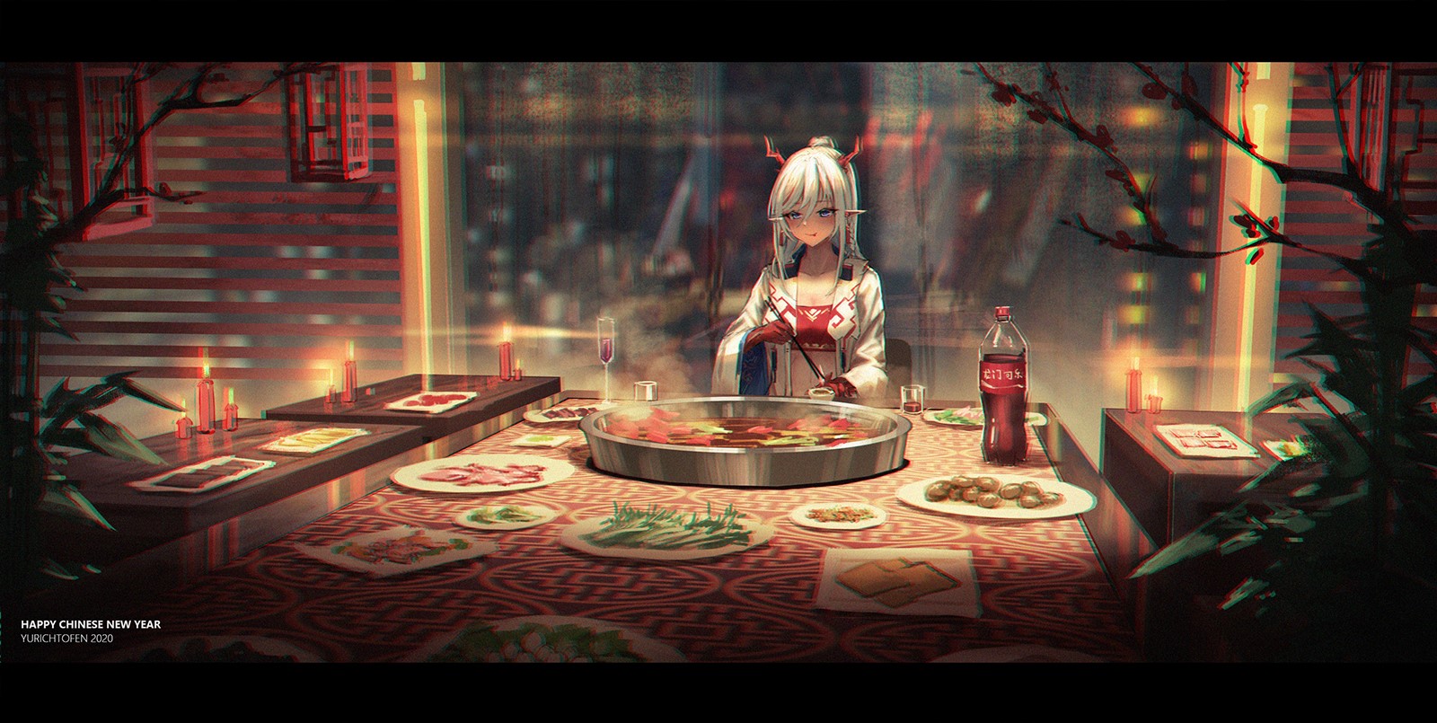 Nian from Arknights celebrating Chinese New Year HD Wallpaper