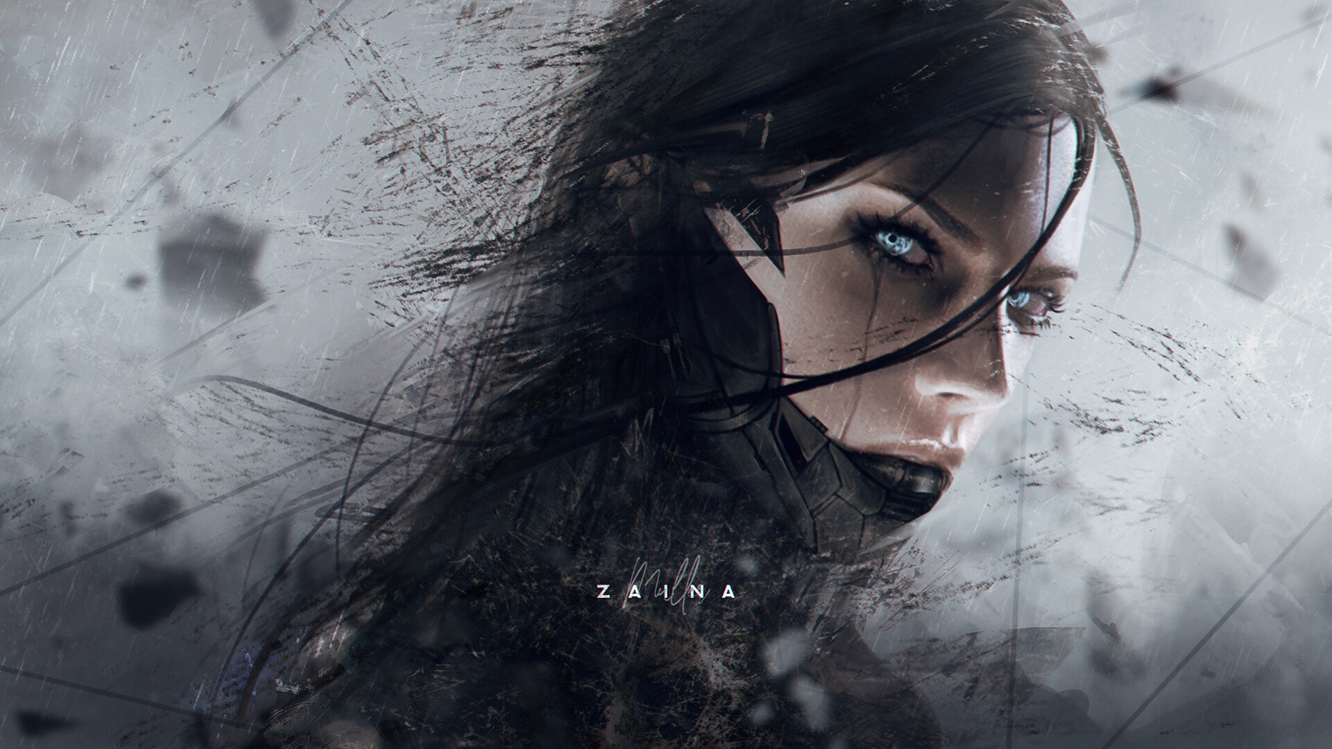 Zaina from Science Fiction Concept Art HD Wallpaper