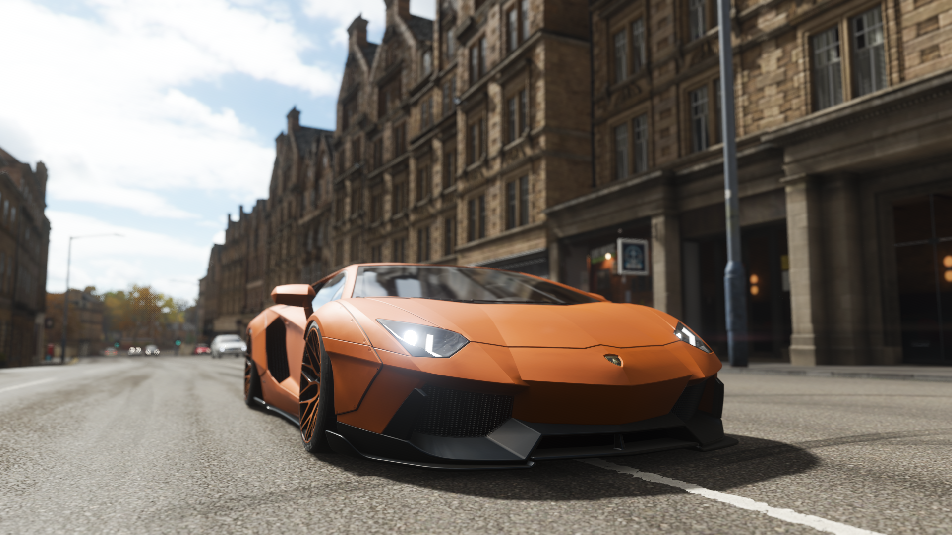 Orange Lamborghini Aventador in Forza Horizon 4 HD Wallpaper
