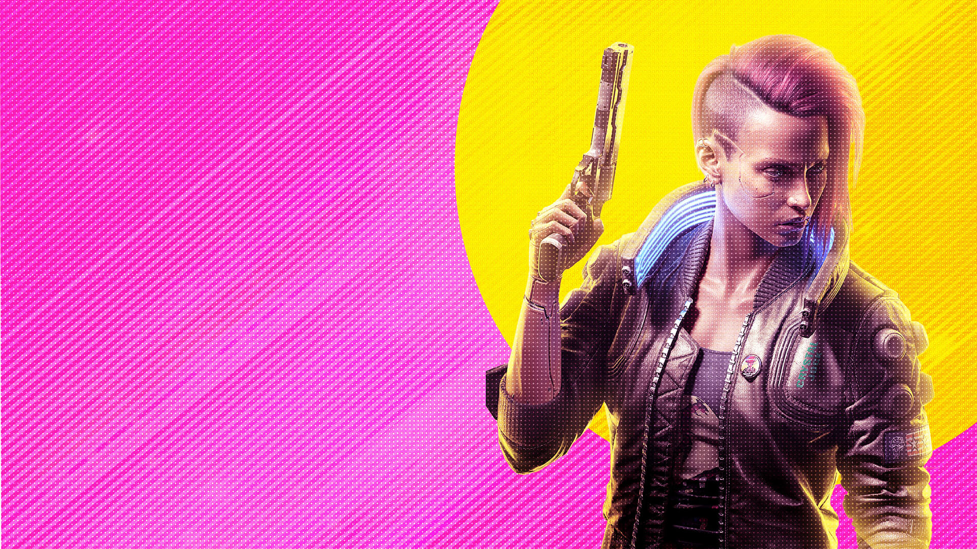 Cyberpunk 2077 character with a gun HD Wallpaper
