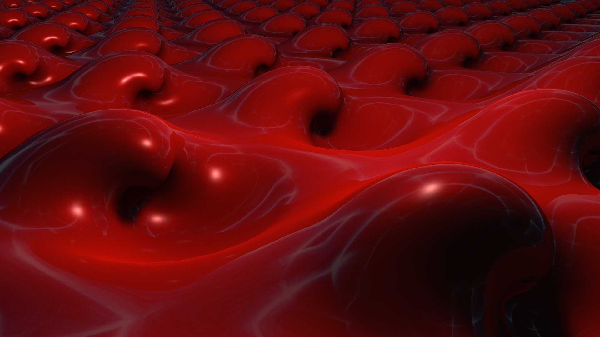 Abstract Red 3D Digital Art HD Wallpaper