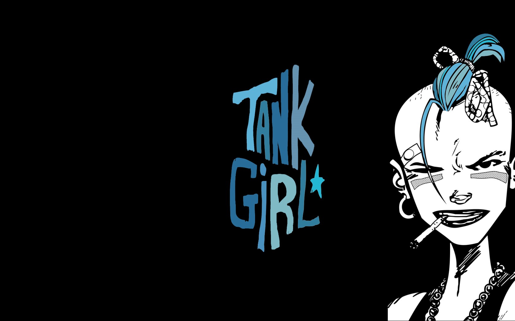 Tank Girl logo and character HD Wallpaper