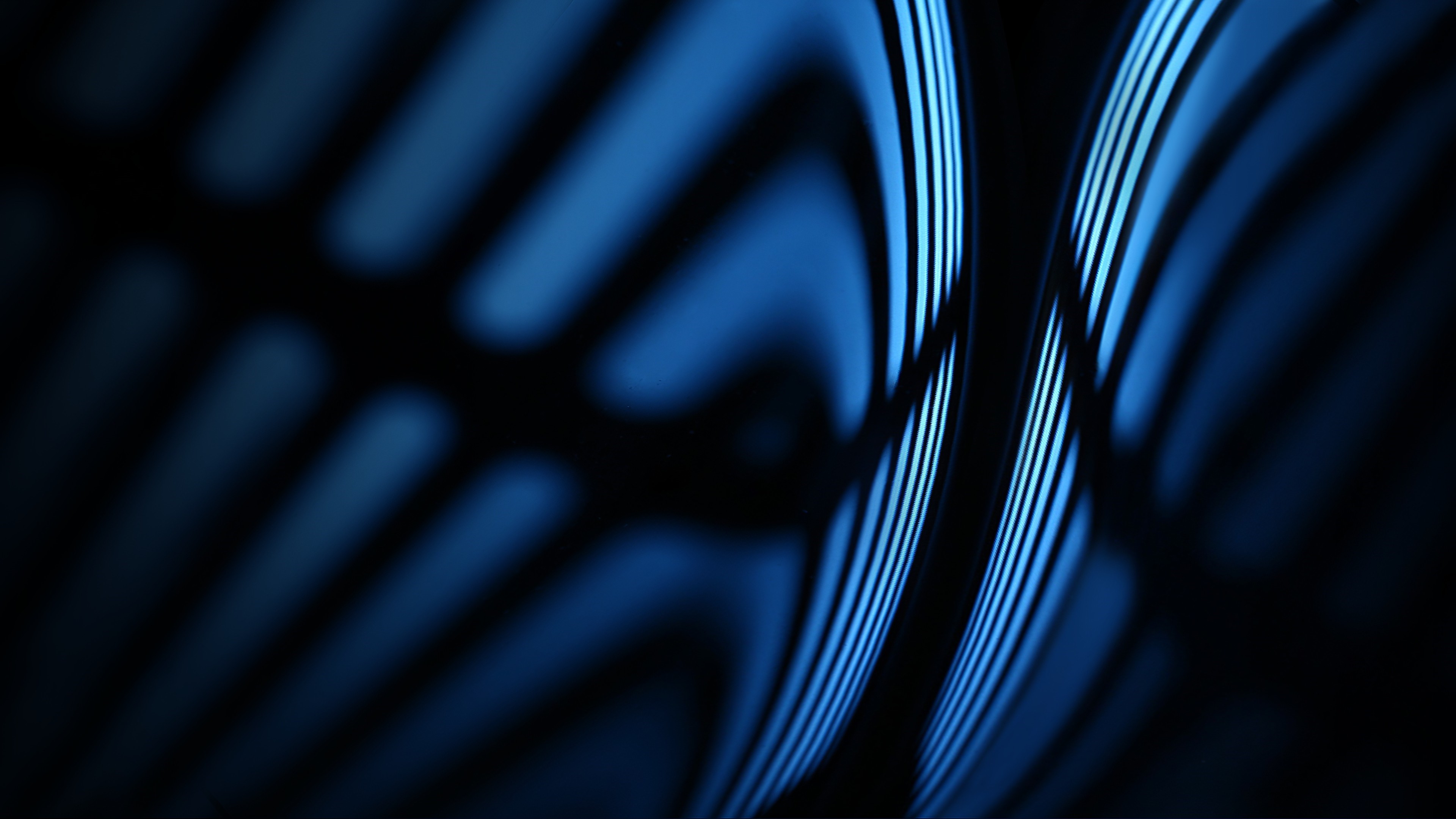 Abstract blue shapes with light and shadow HD Wallpaper