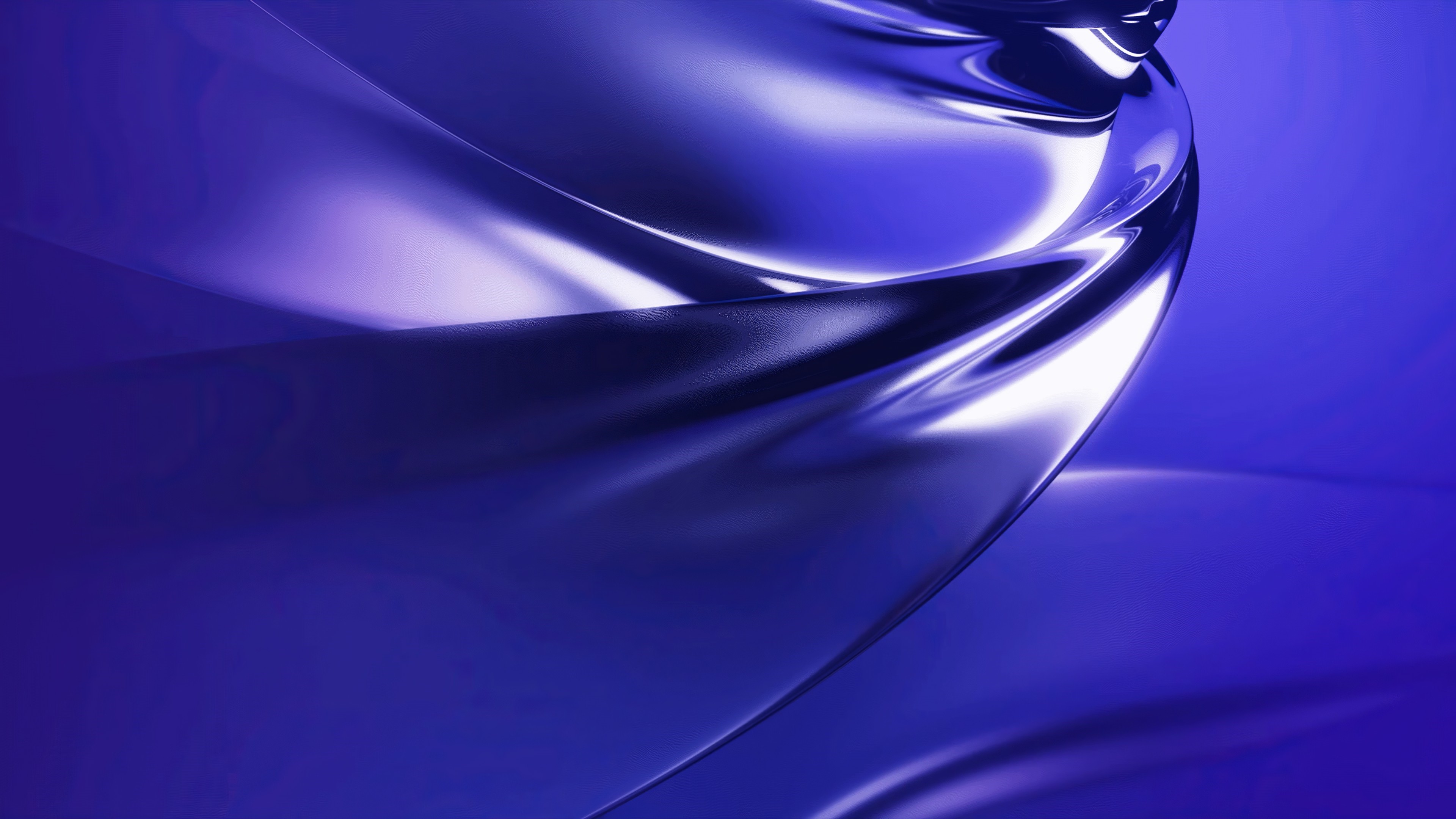 Abstract Blue Metallic Shapes HD Wallpaper