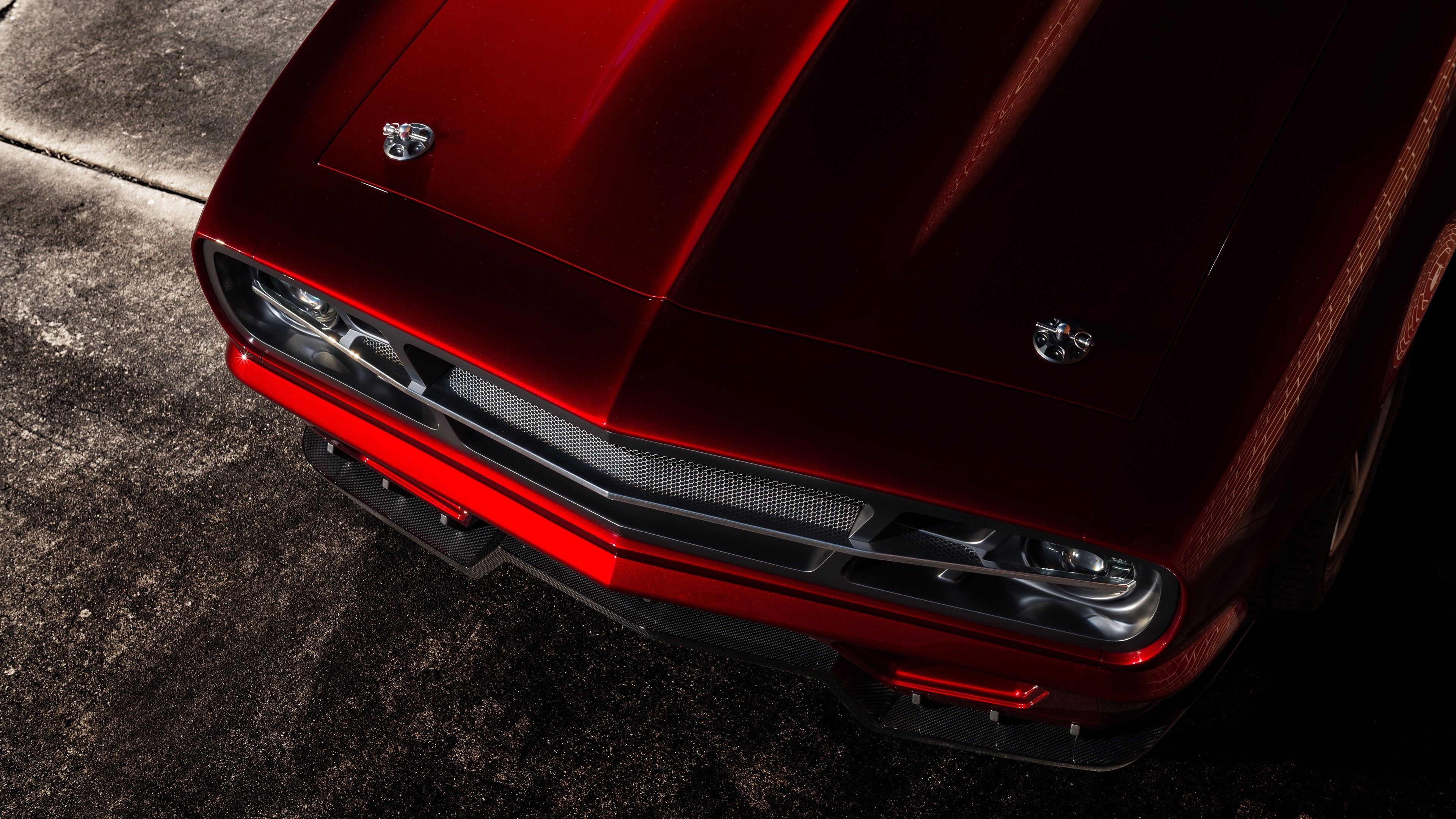 Red Camaro car front view HD Wallpaper