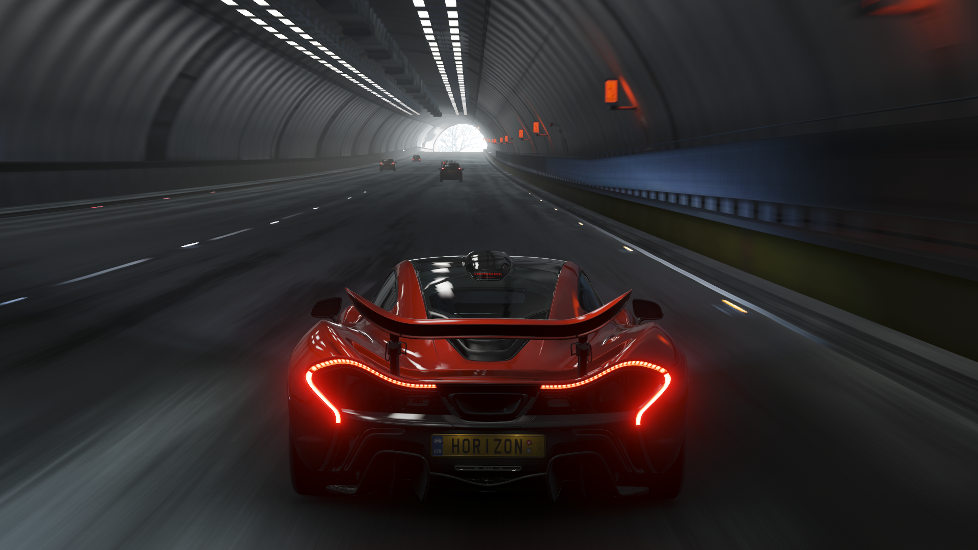 McLaren P1 in Forza Horizon 4 tunnel race HD Wallpaper