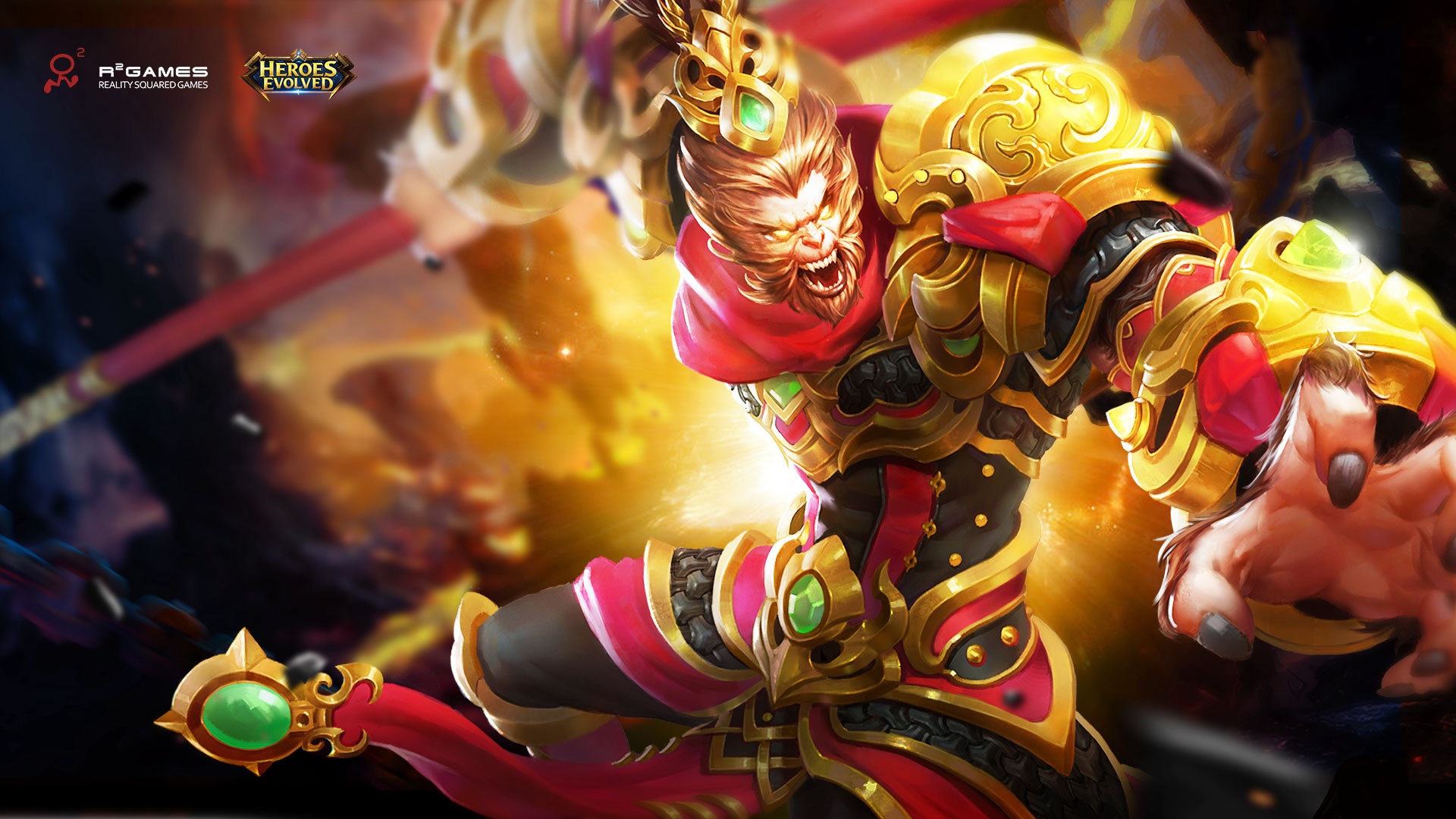 Heroes Evolved Monkey King Character Art HD Wallpaper