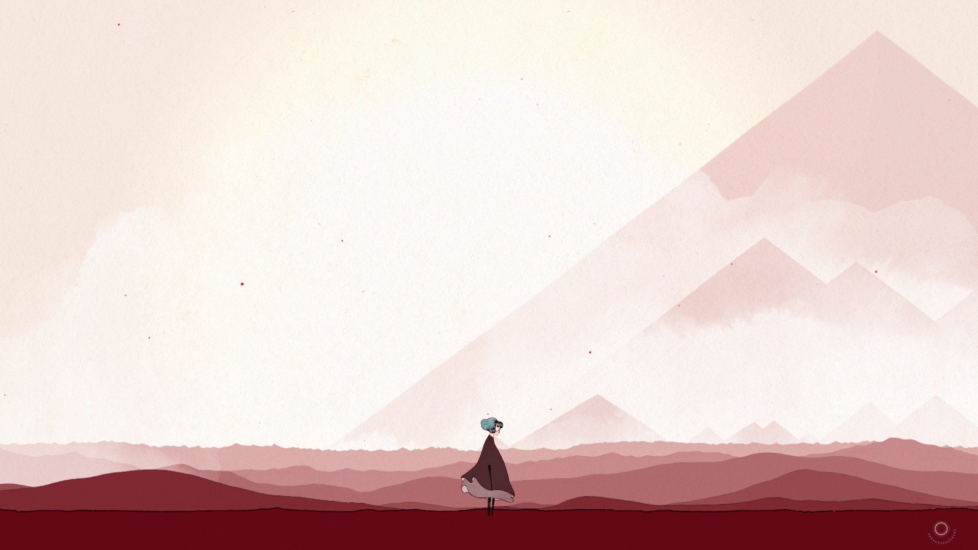 Minimalist video game art from Gris HD Wallpaper