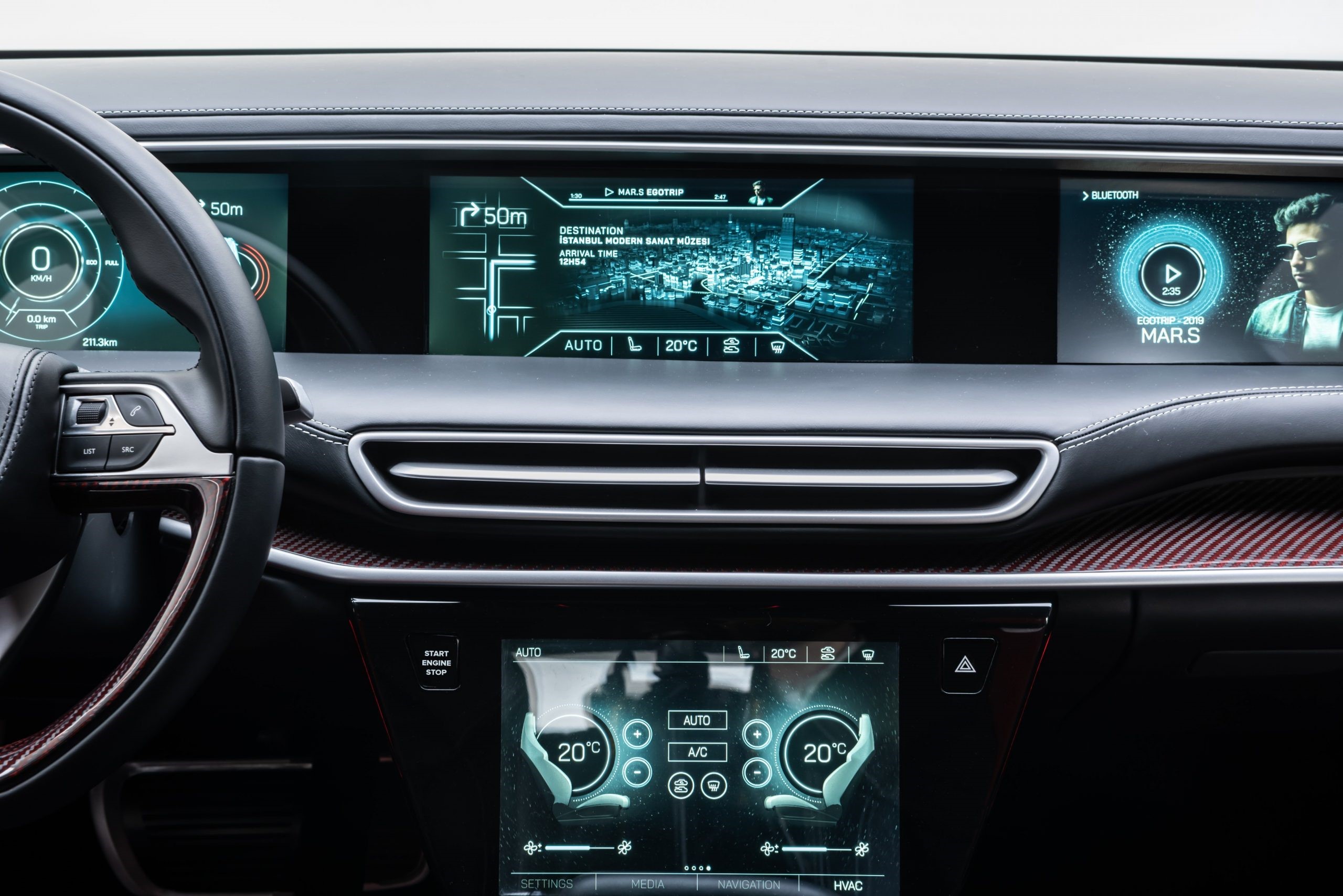 Togg electric SUV car interior dashboard HD Wallpaper