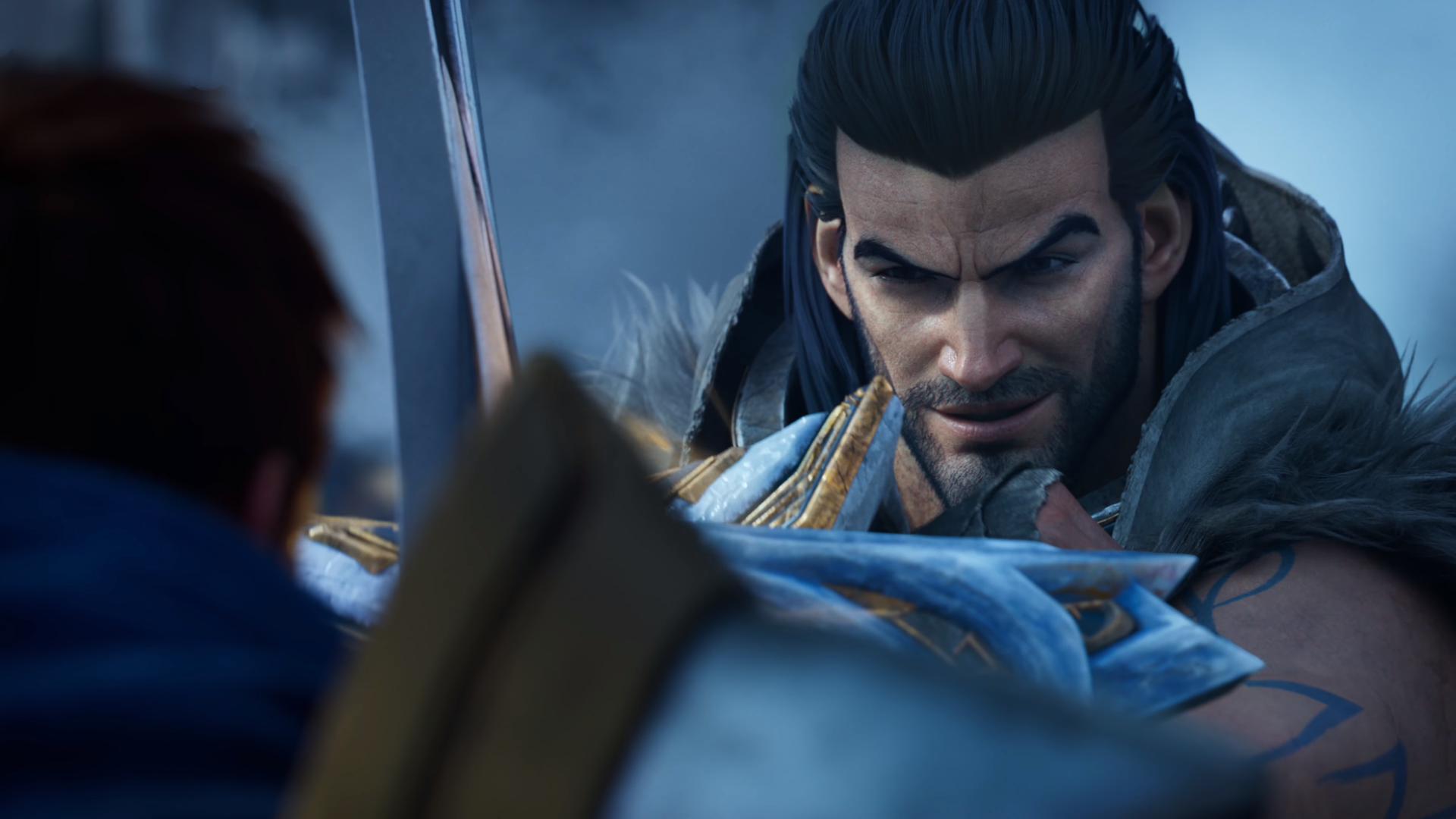 Sylas from League of Legends in a confrontation HD Wallpaper