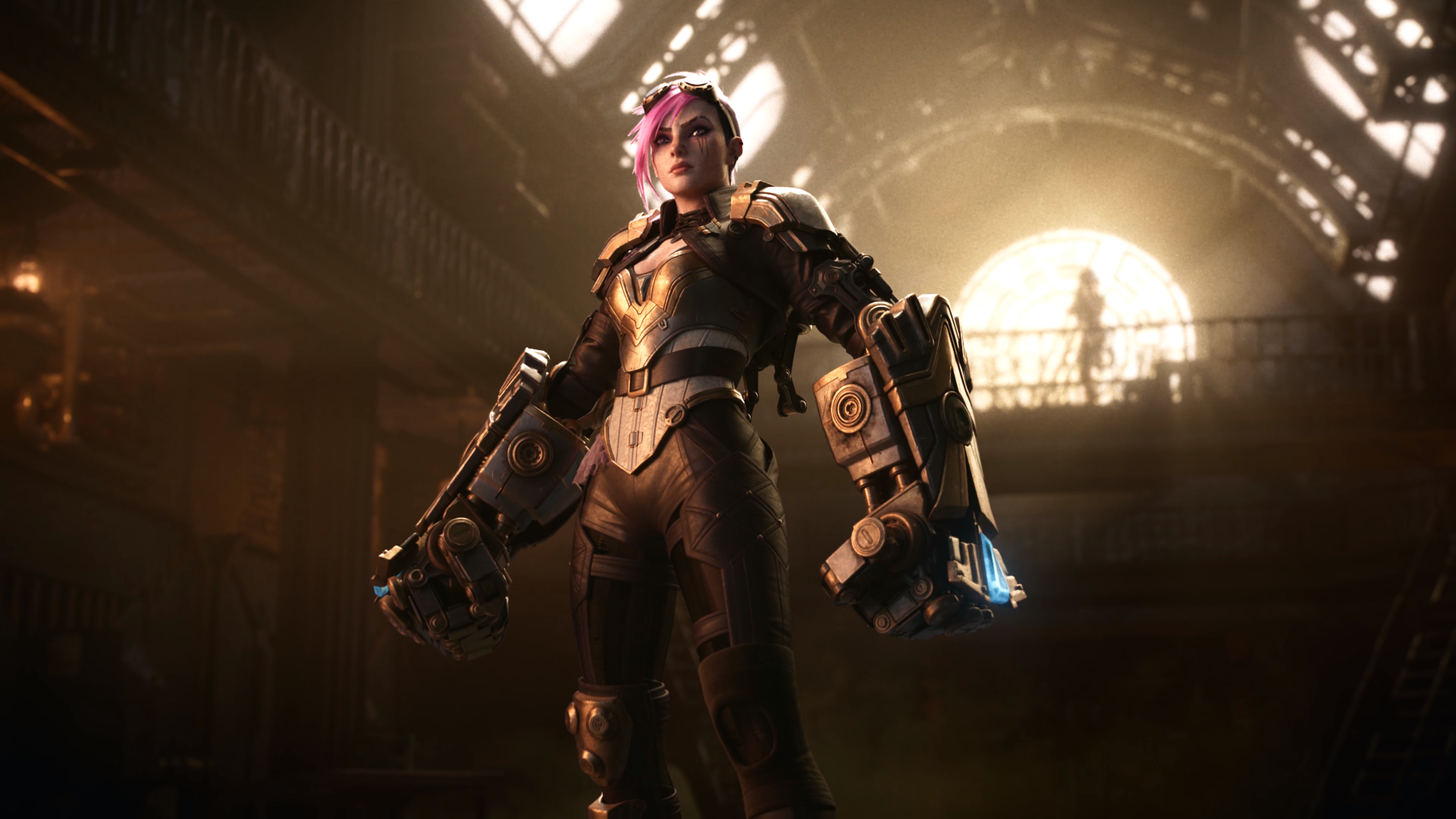 Vi from League of Legends with Hextech Gauntlets HD Wallpaper