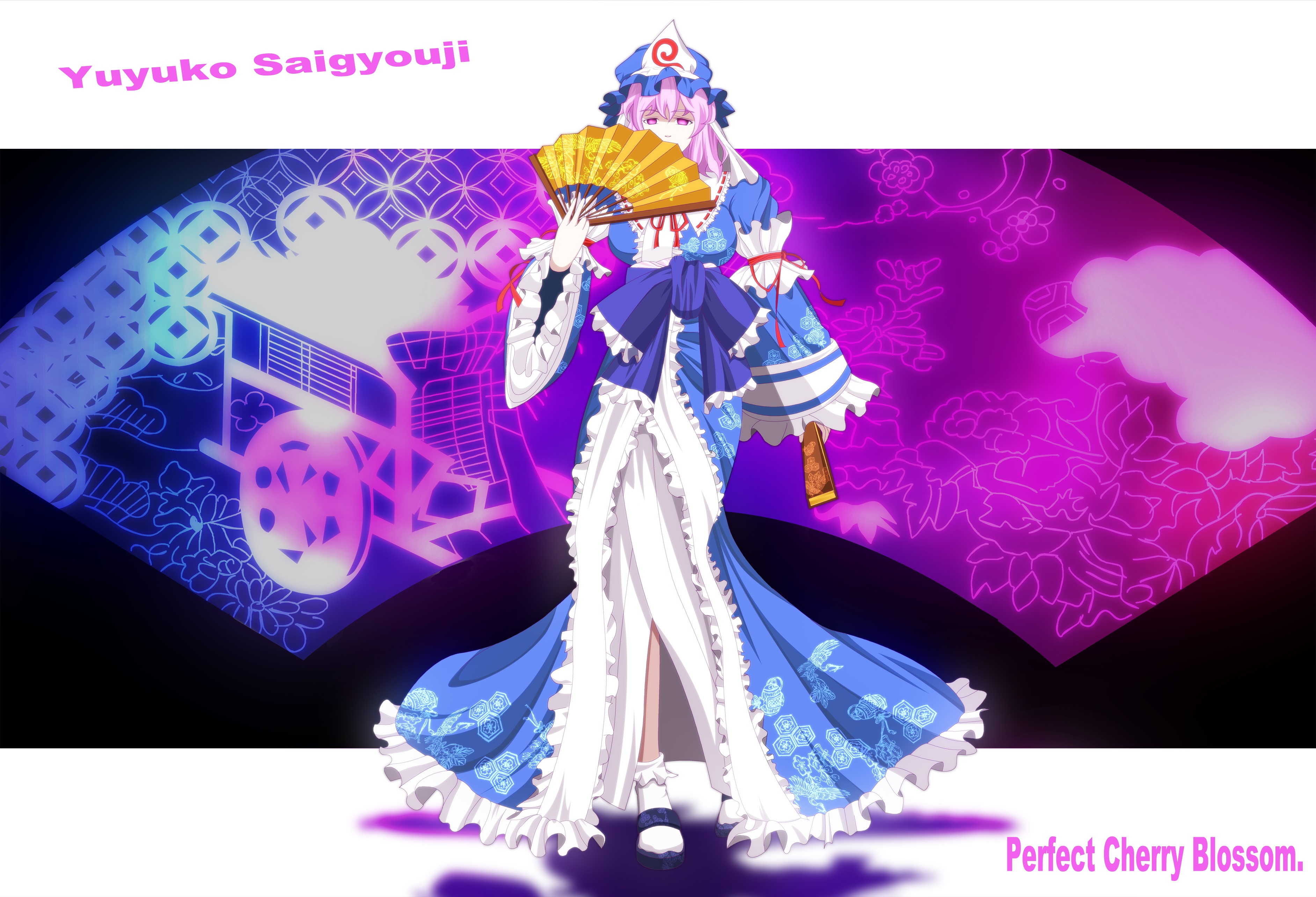 Yuyuko Saigyouji from Touhou Project HD Wallpaper