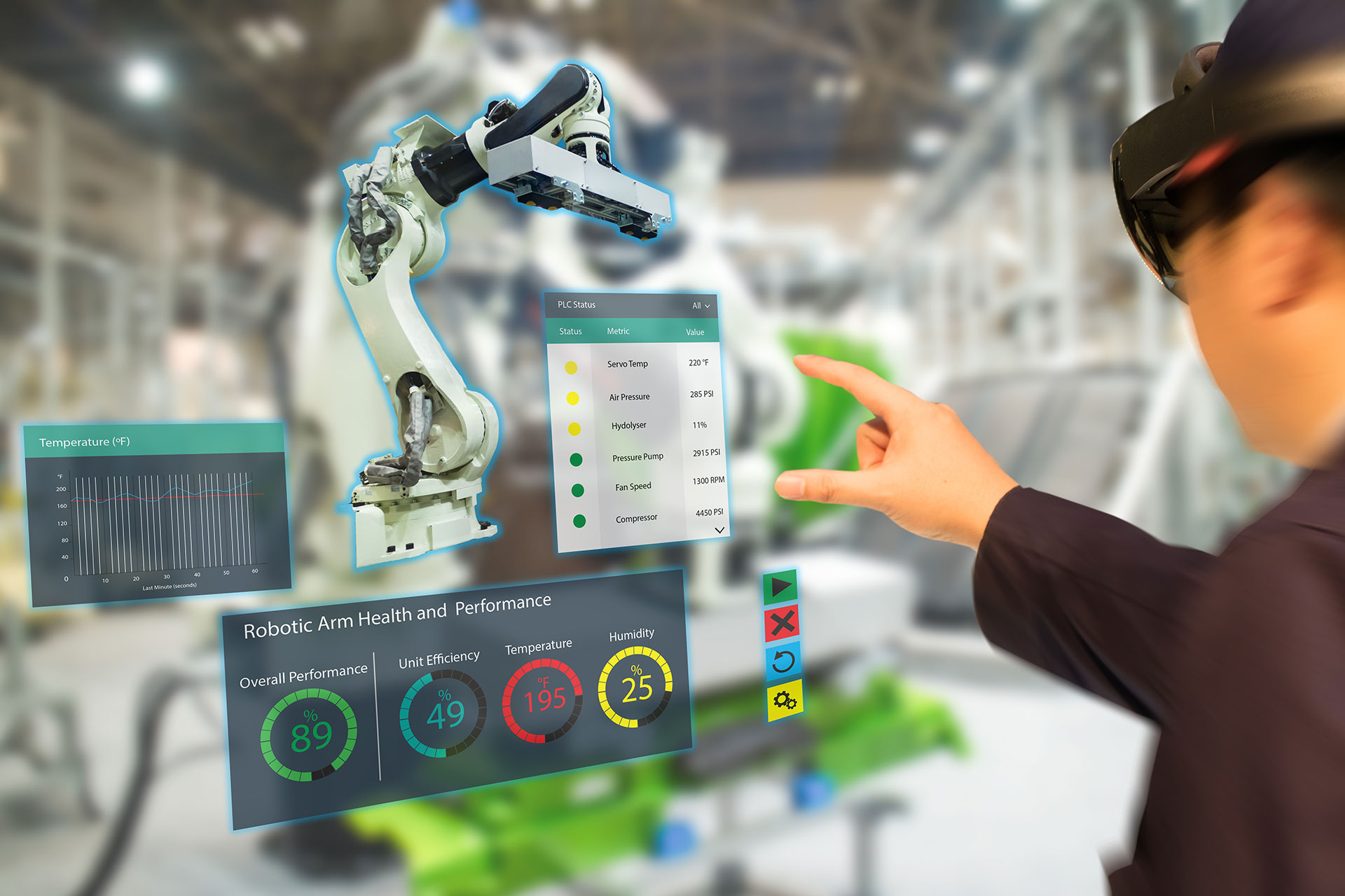 Augmented reality interface for robotic arm performance HD Wallpaper
