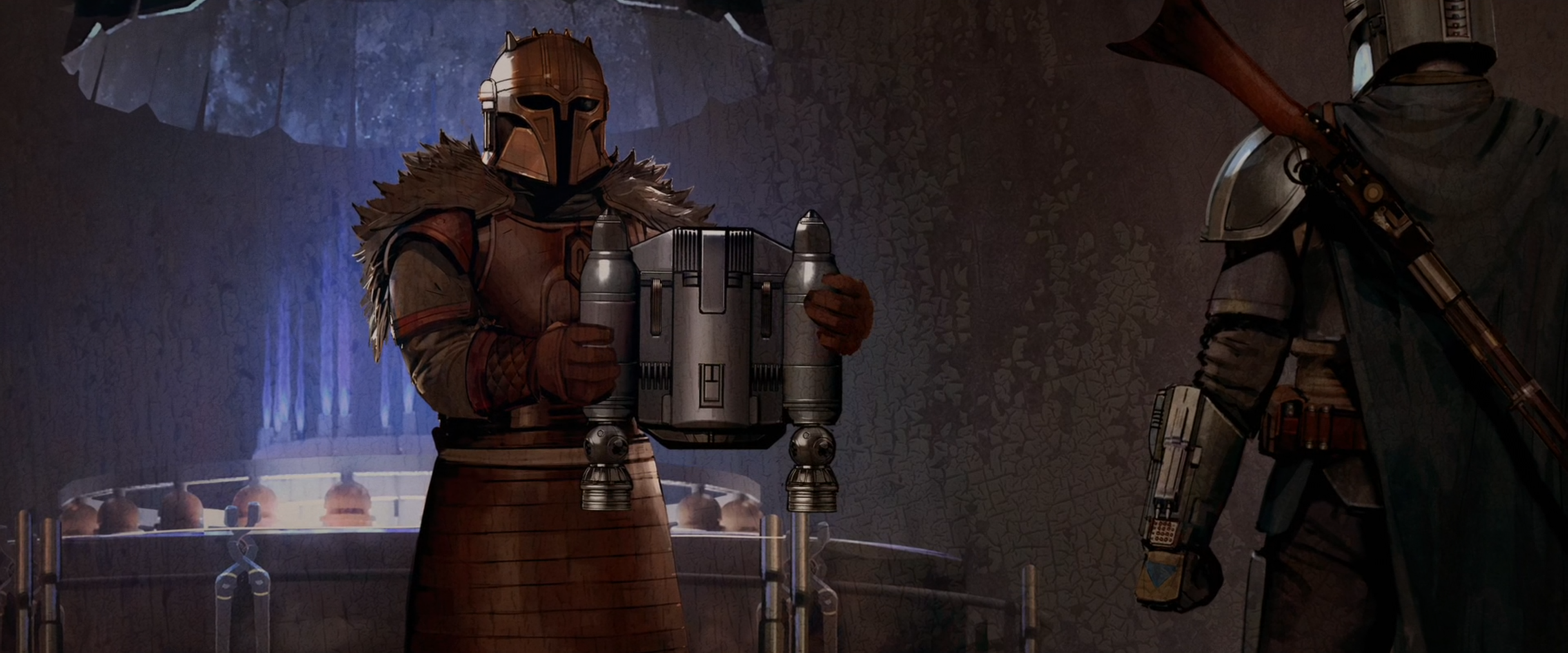 The Armorer and The Mandalorian from The Mandalorian HD Wallpaper