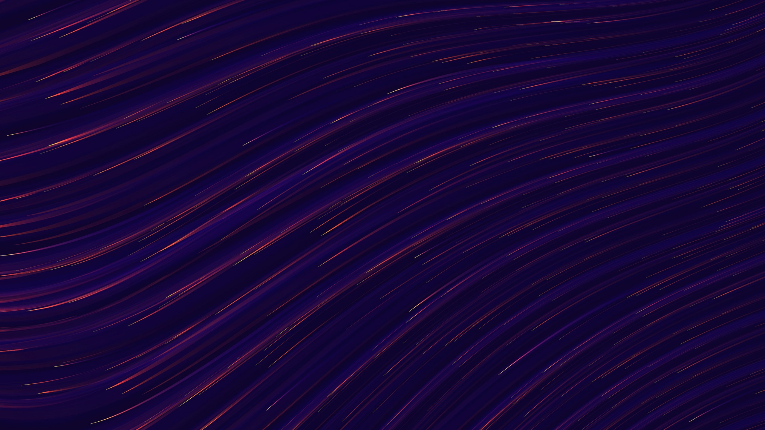 Abstract digital art with purple and blue wavy lines HD Wallpaper