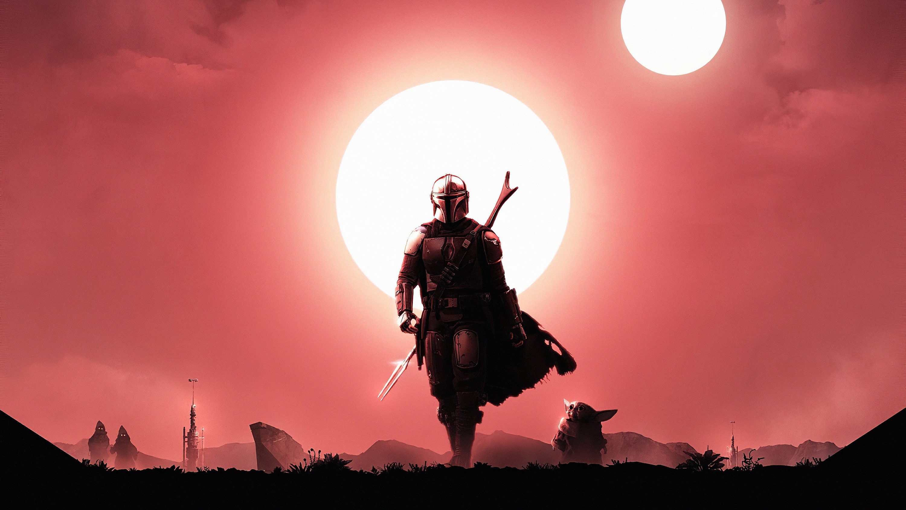 The Mandalorian and Grogu from Star Wars HD Wallpaper