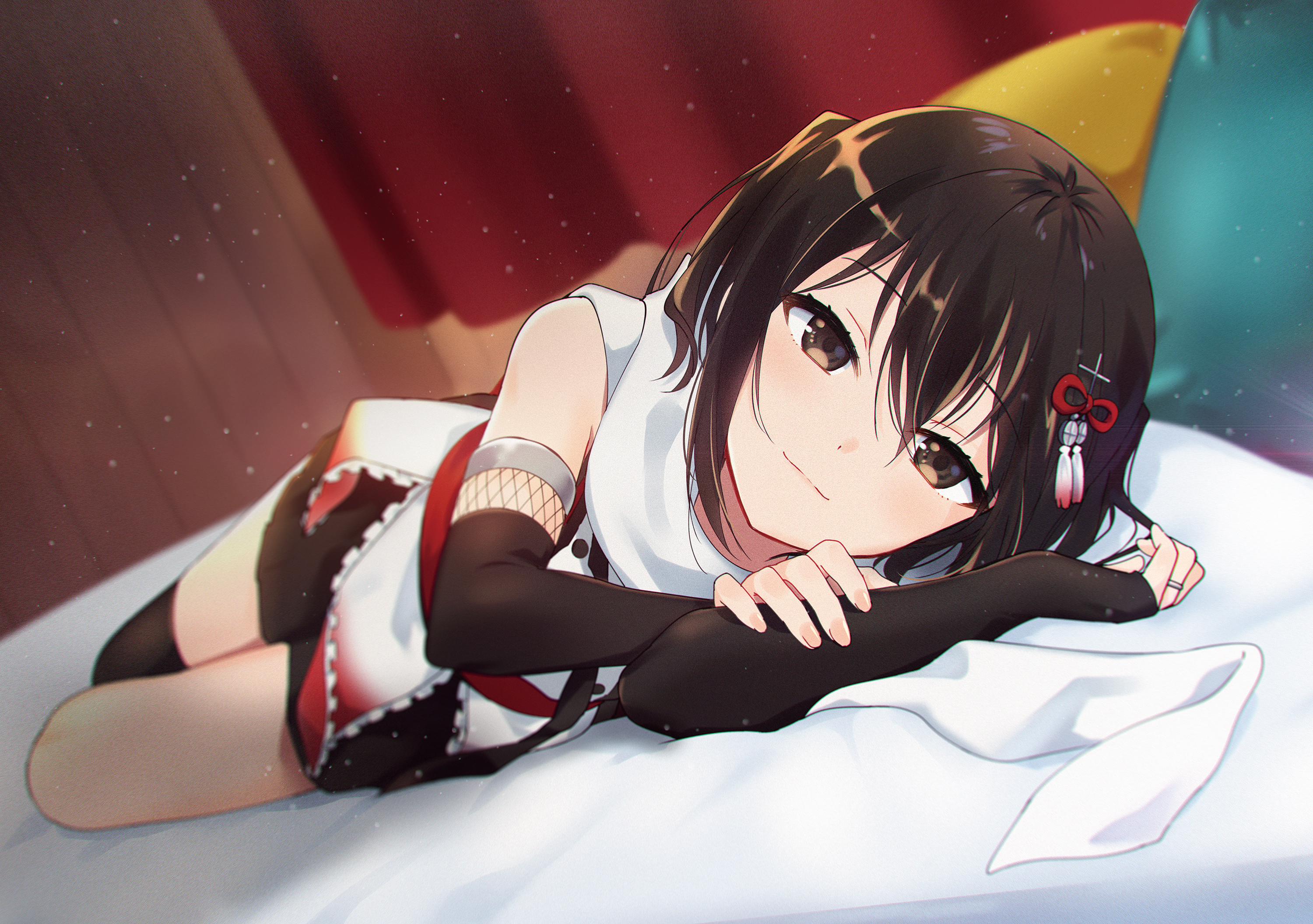 Sendai from Kantai Collection in bed HD Wallpaper