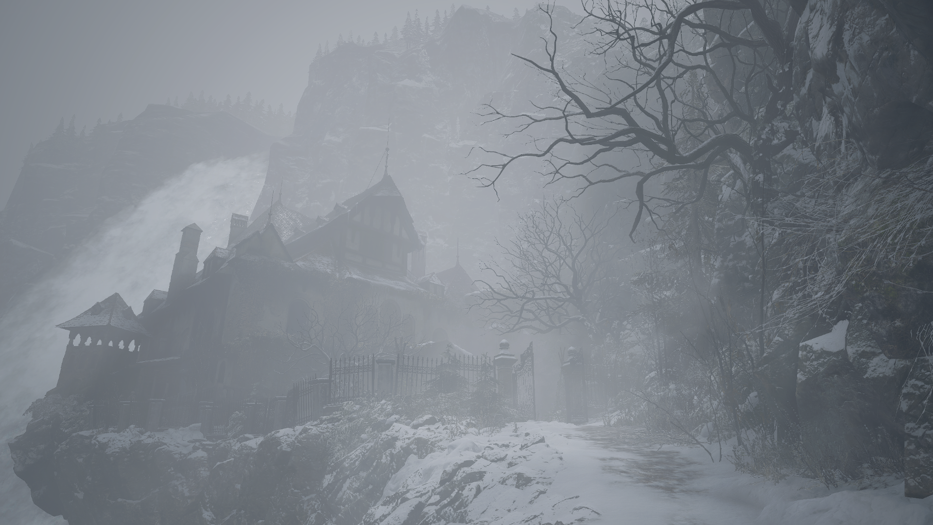 Resident Evil Village Castle in Winter HD Wallpaper