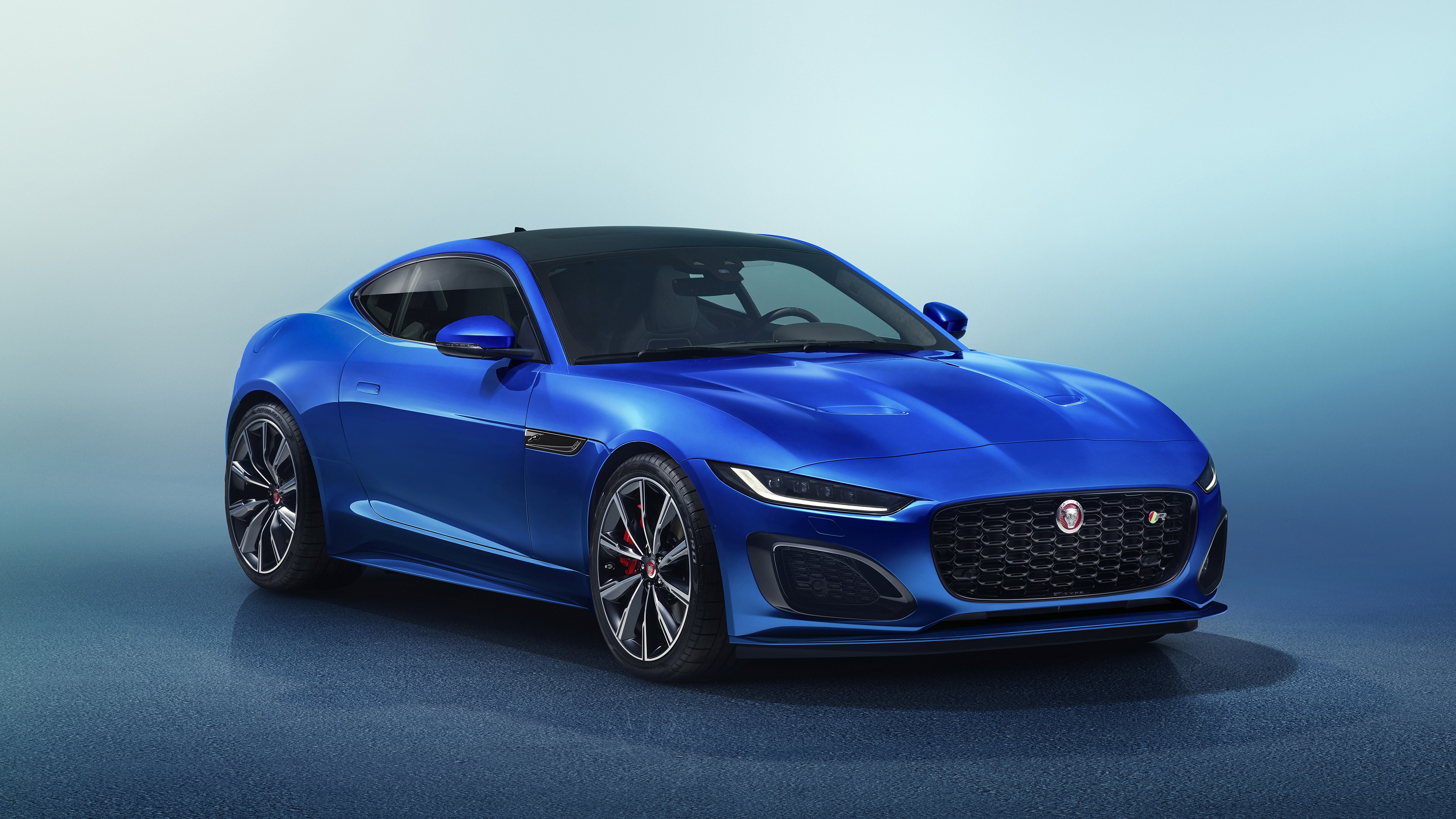Blue Jaguar F-Type Coupe HD Wallpaper