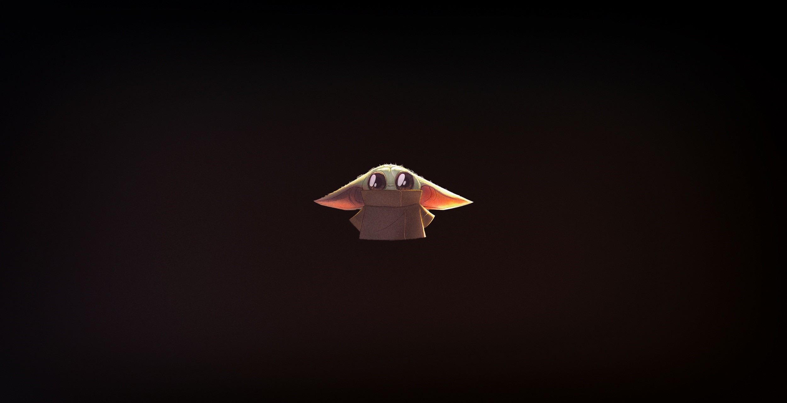 Baby Yoda from Star Wars, minimalist illustration HD Wallpaper