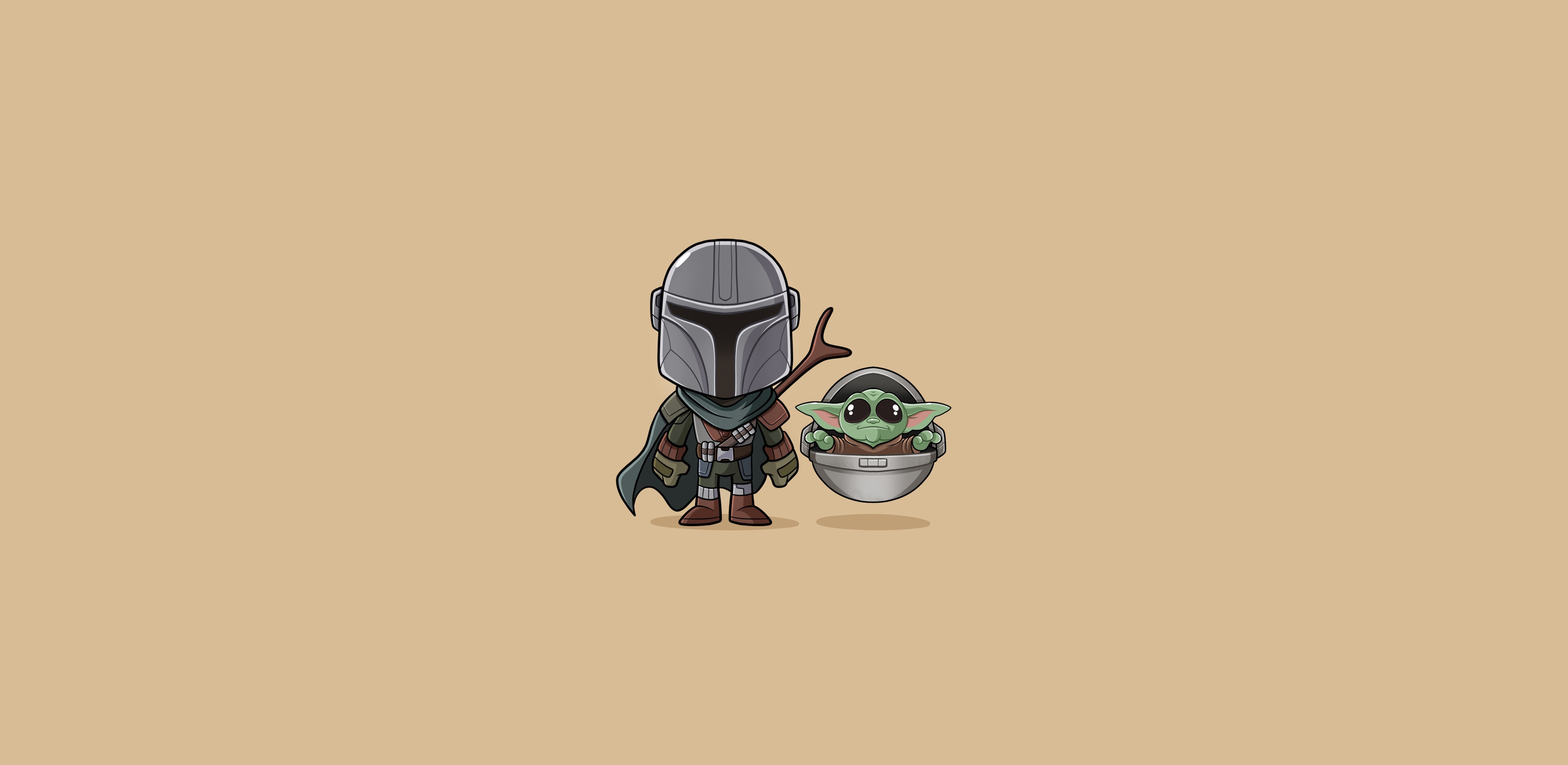 The Mandalorian and Grogu from Star Wars HD Wallpaper