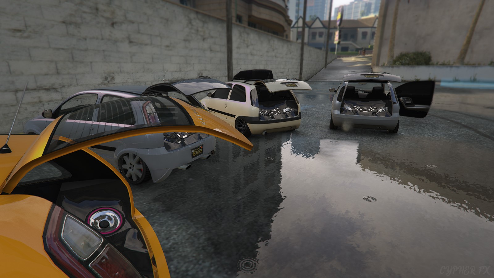 Cars with open trunks in Grand Theft Auto V HD Wallpaper