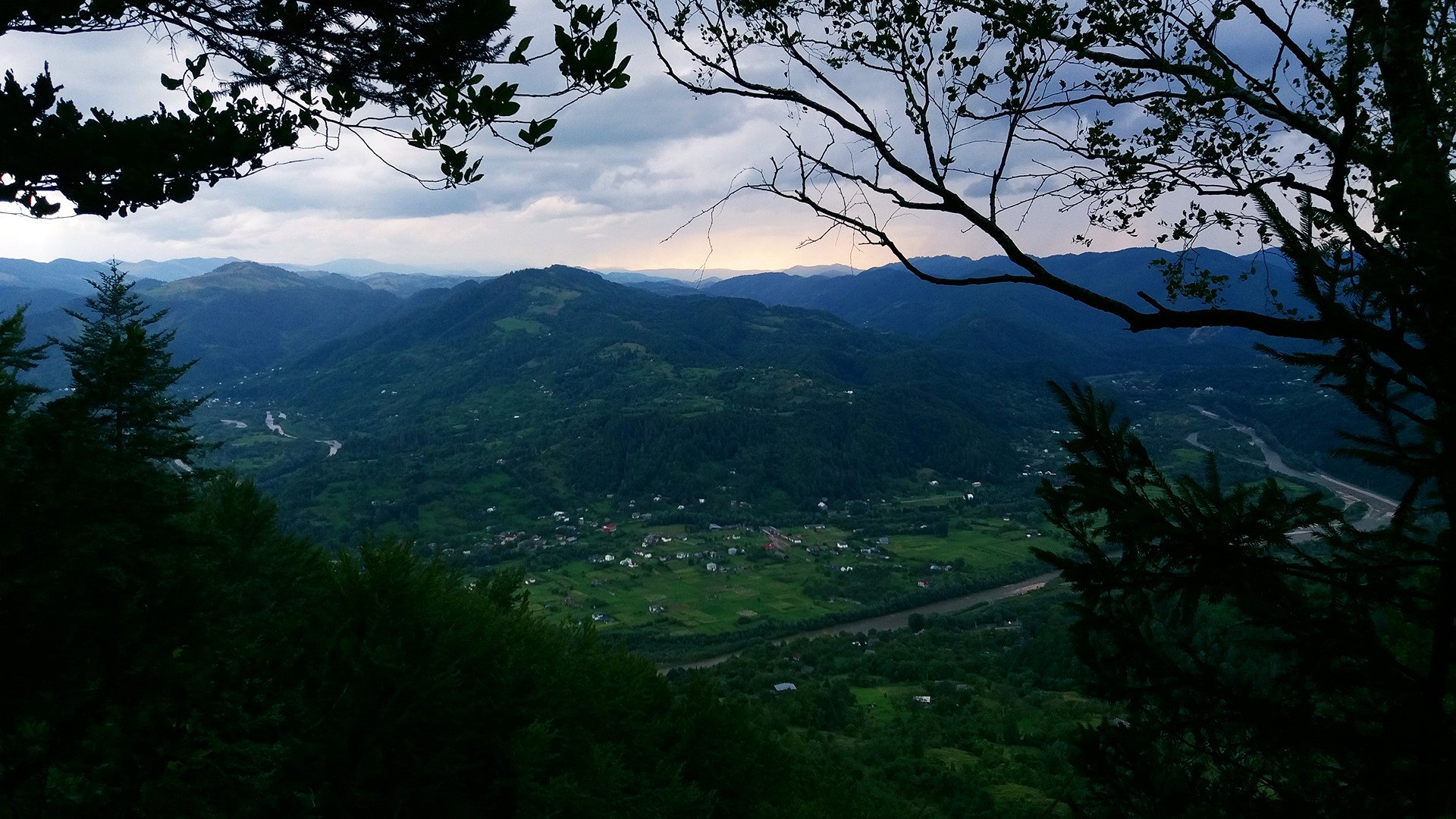 Village in Carpathian Mountains, Ukraine HD Wallpaper