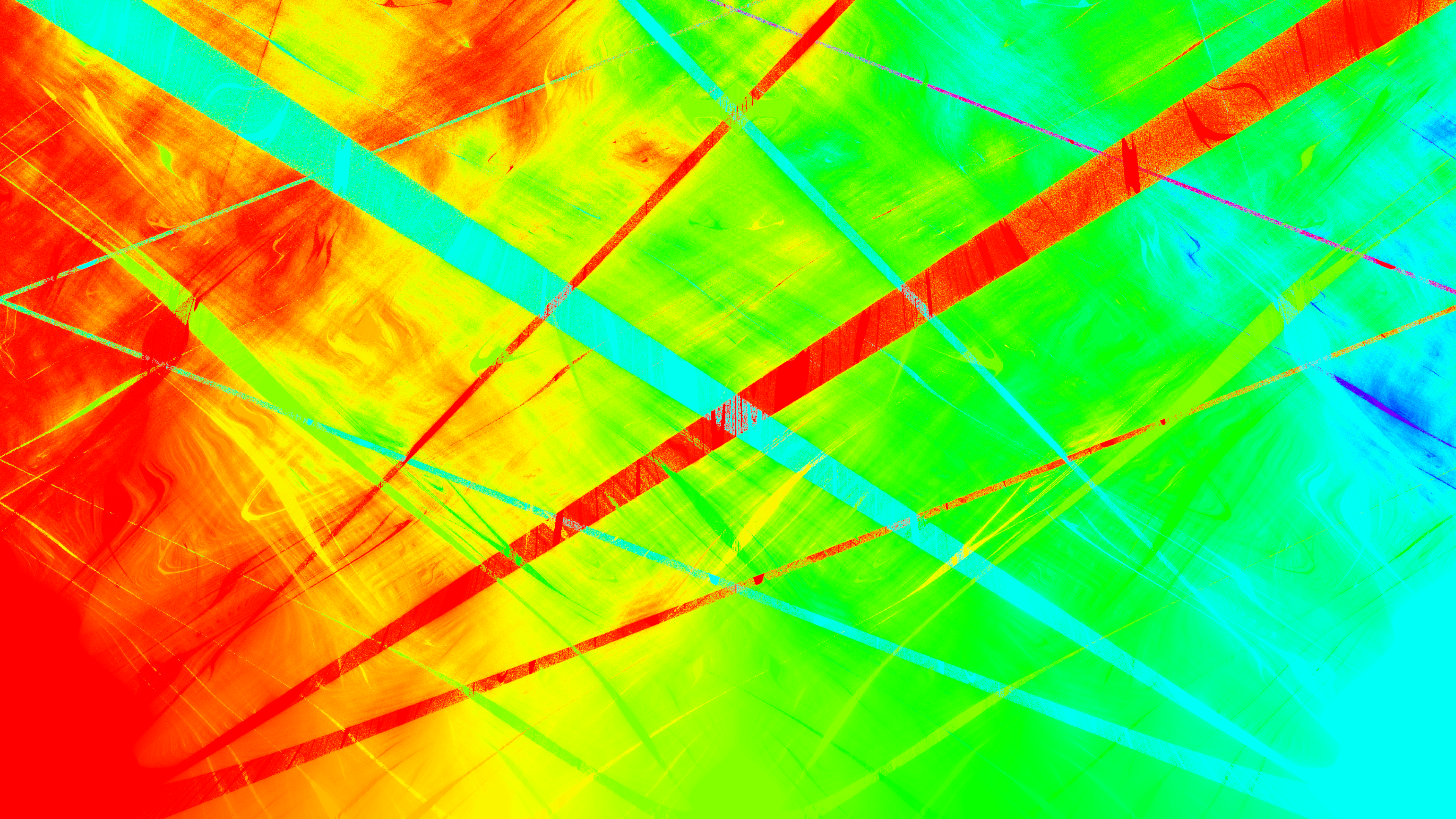 Abstract colorful fluid geometric figures 4K HD Wallpaper