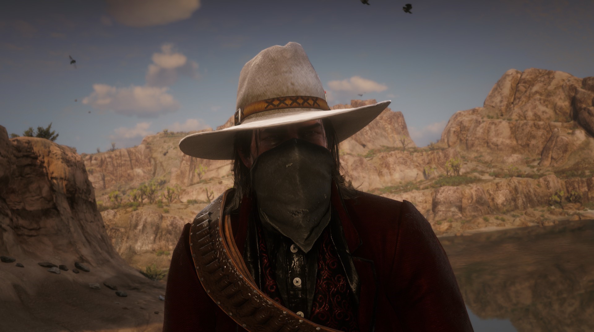 John Marston from Red Dead Redemption 2 in a desert landscape HD Wallpaper