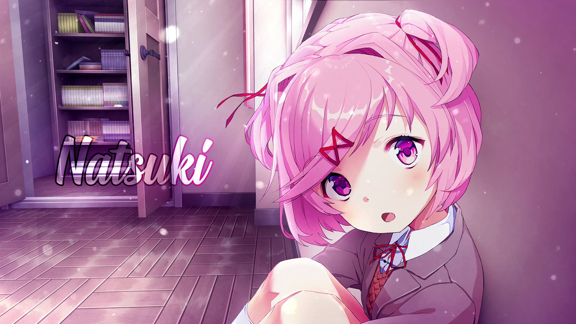 Natsuki from Doki Doki Literature Club HD Wallpaper