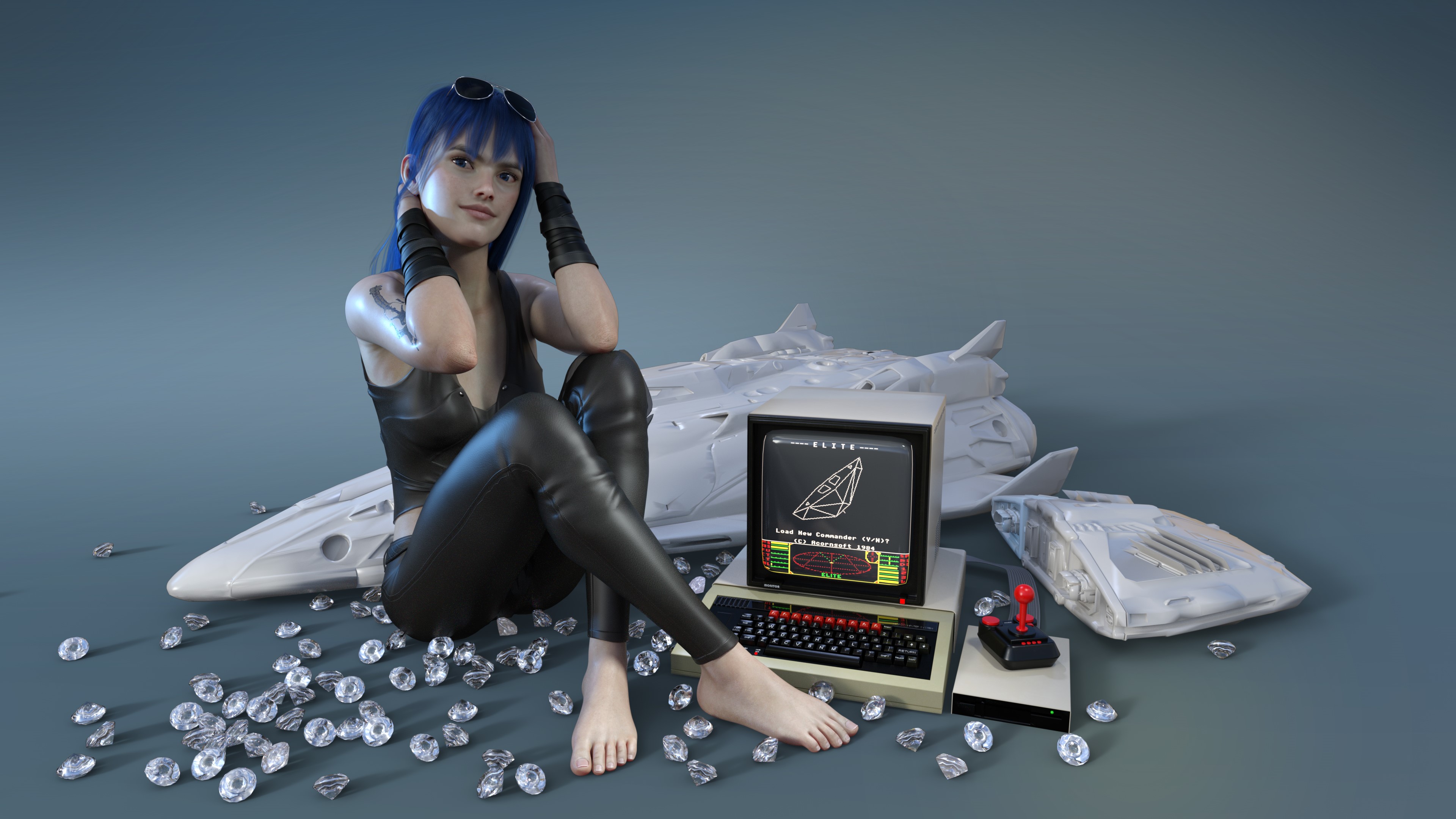 4K Kaydeen Isaak from Elite: Dangerous with Commodore 64 HD Wallpaper