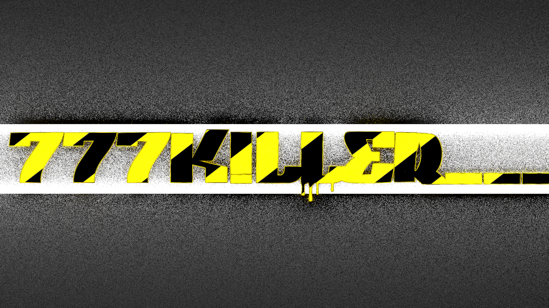 777KILLER digital art with yellow and black stripes HD Wallpaper