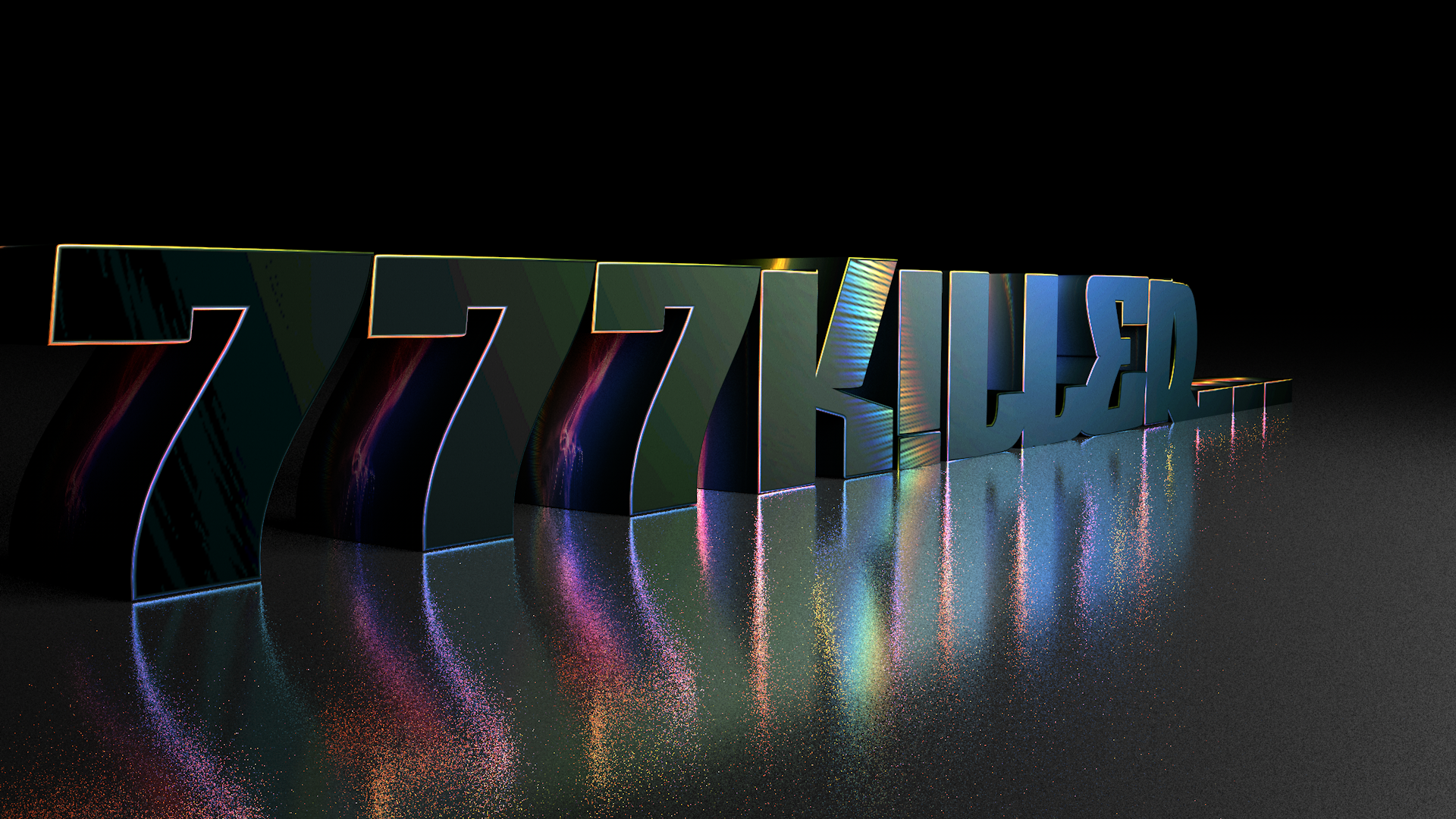 777KILLED 3D Typography HD Wallpaper