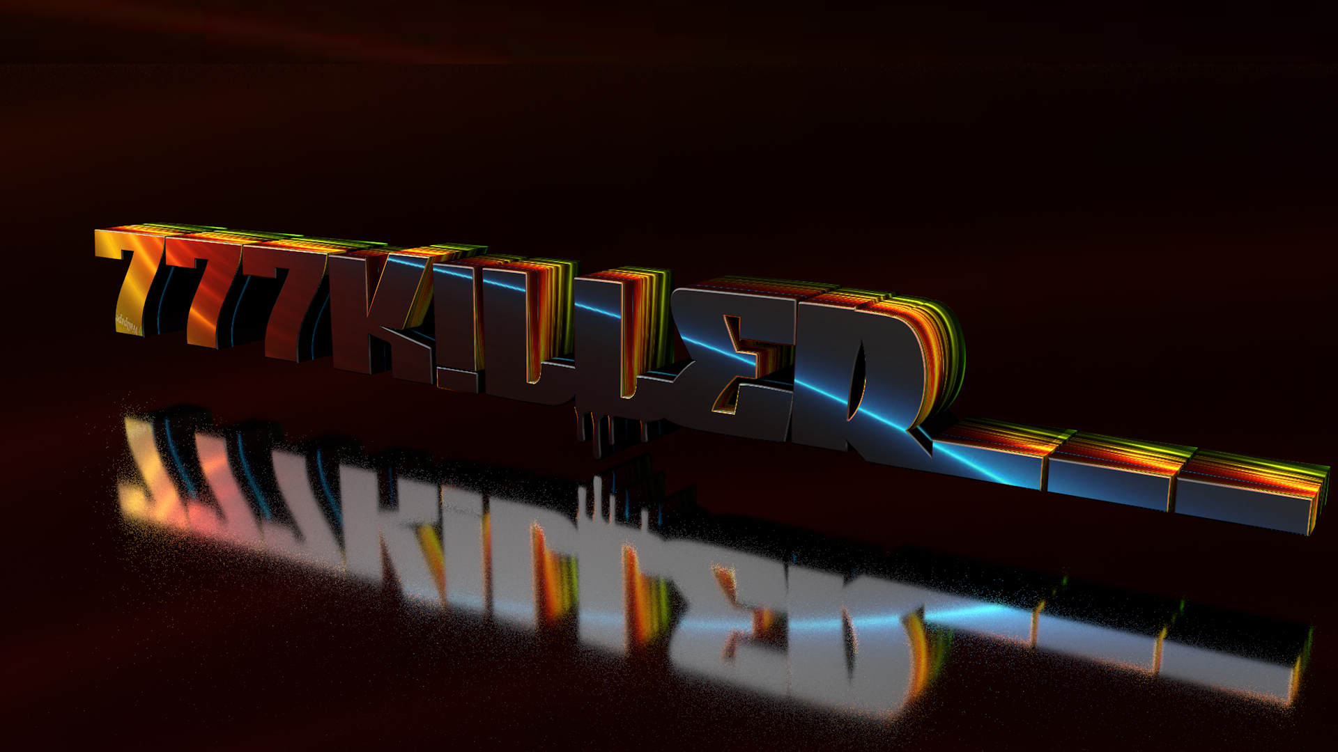 777KILLER 3D Text Art HD Wallpaper