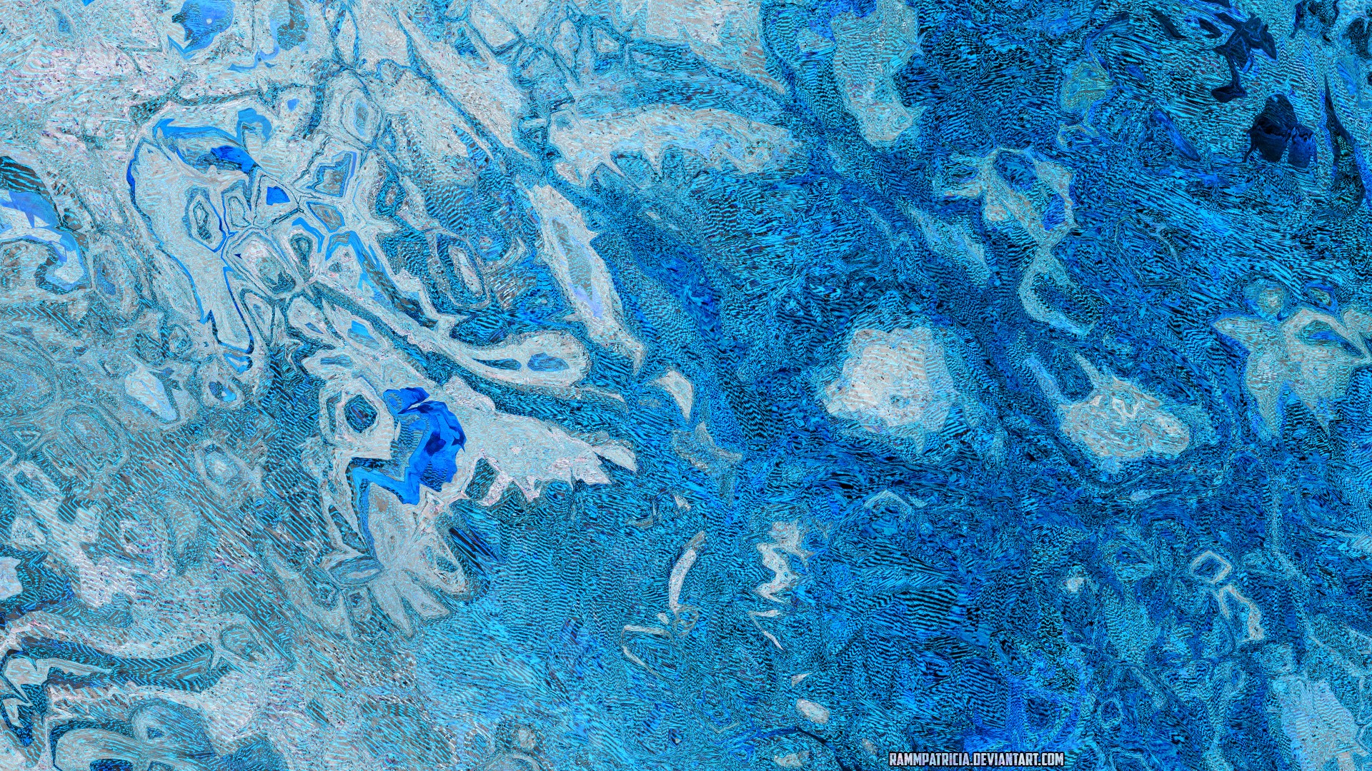 Abstract blue and white digital art by RammPatricia HD Wallpaper