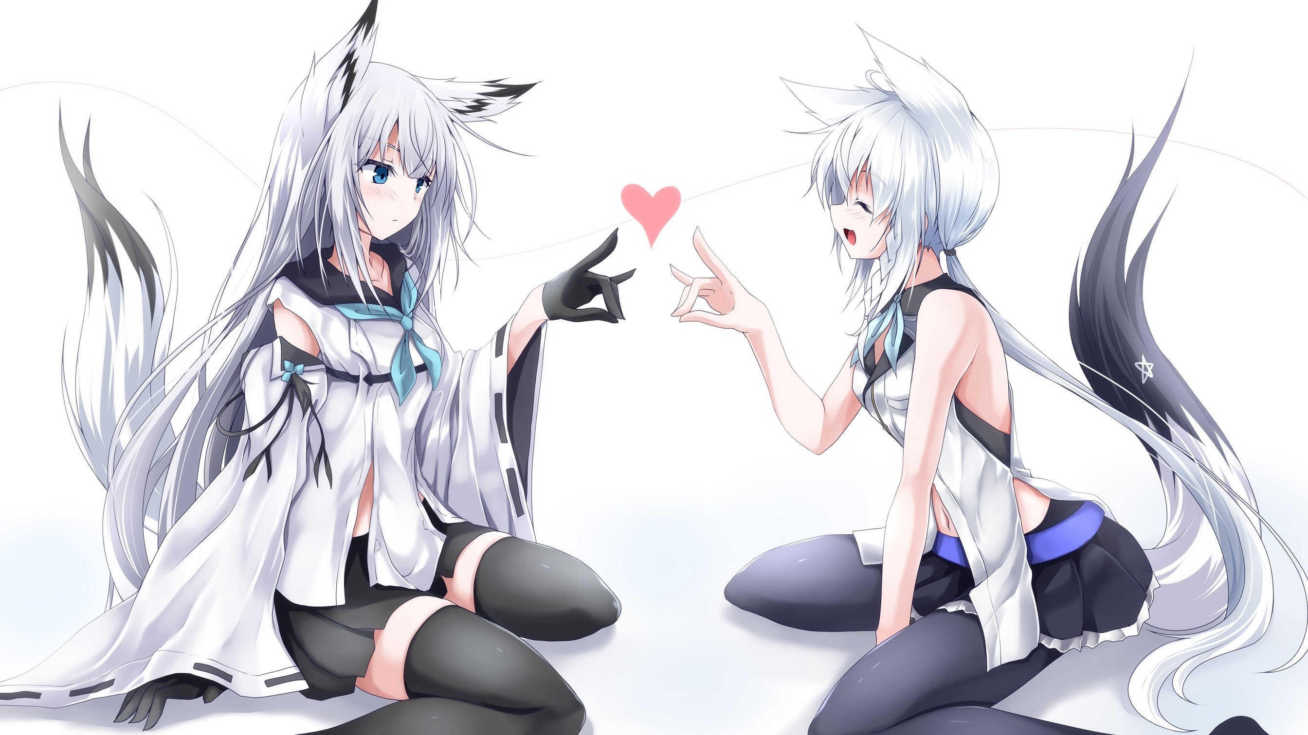Shirakami Fubuki and Kawakaze from Azur Lane HD Wallpaper