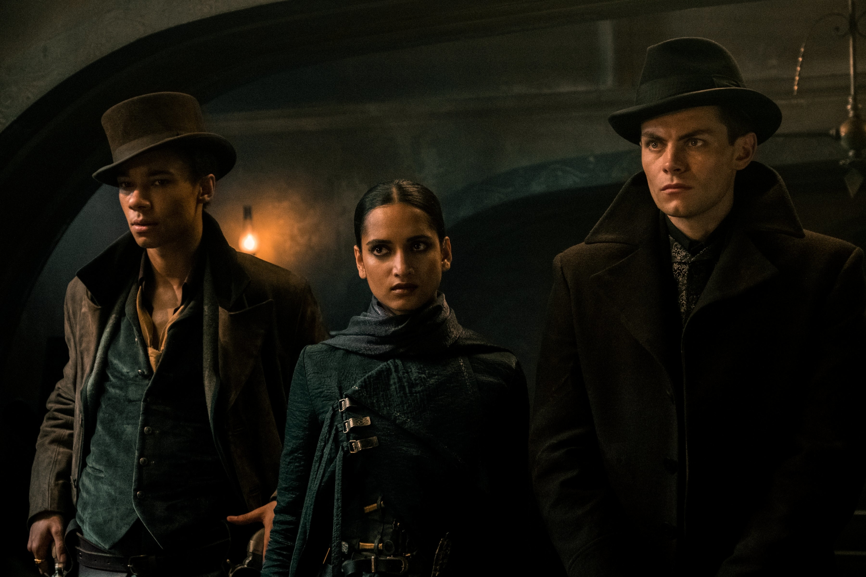 Inej Ghafa, Kaz Brekker, and Jesper Fahey HD Wallpaper