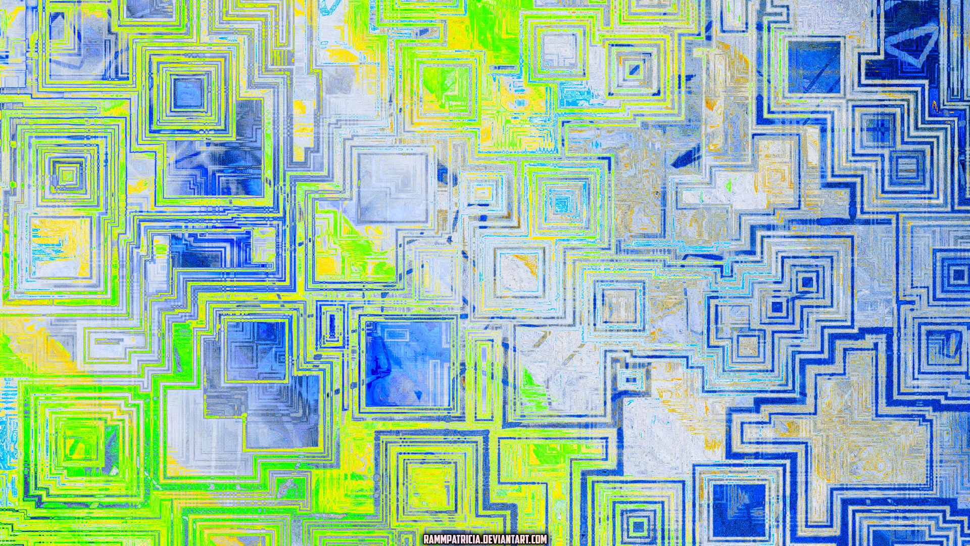 Abstract geometric digital art by RammPatricia HD Wallpaper