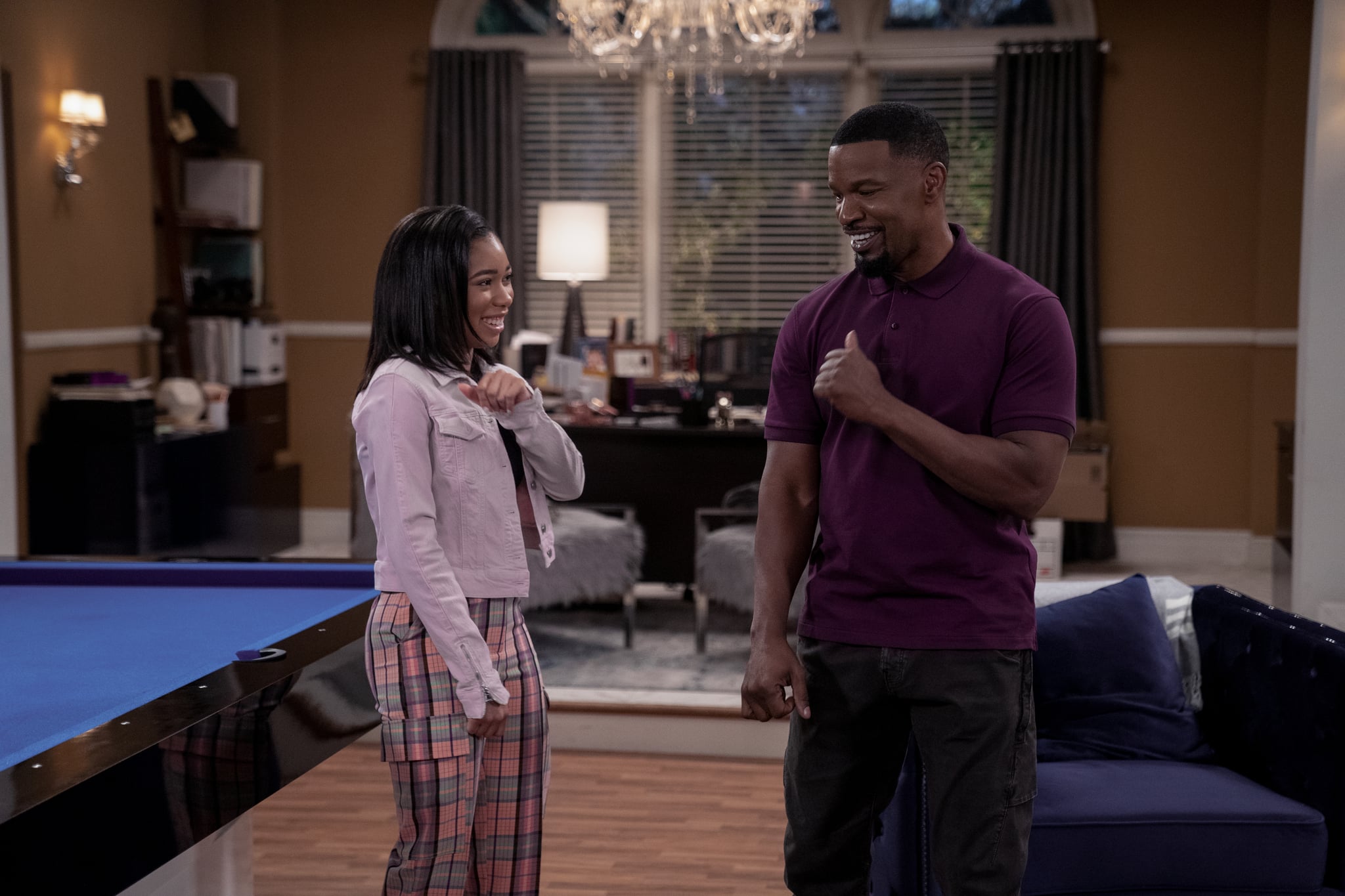 Jamie Foxx and daughter in Dad Stop Embarrassing Me HD Wallpaper