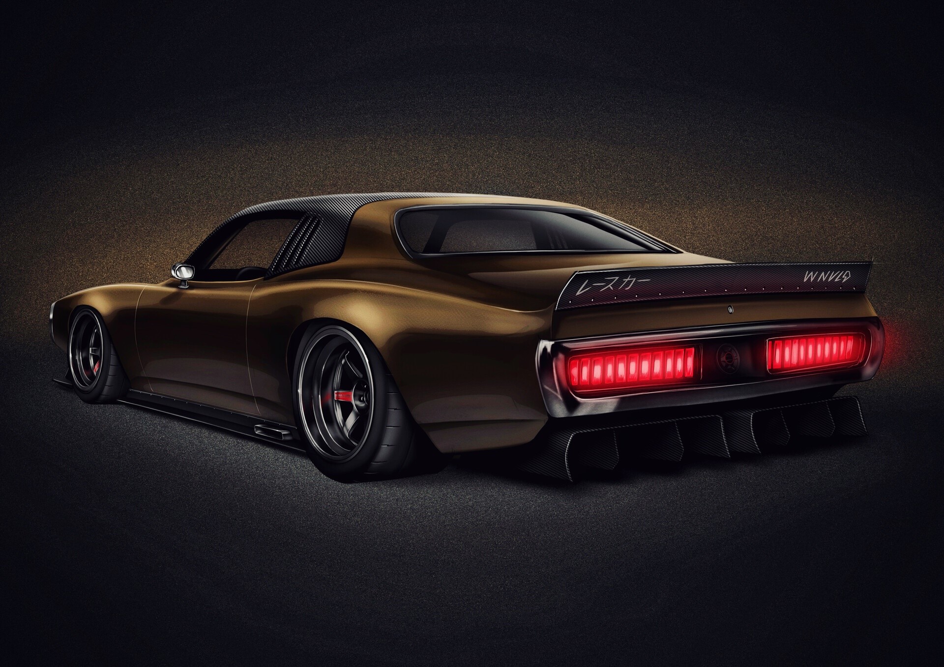 Customized Dodge Charger with racing decals HD Wallpaper