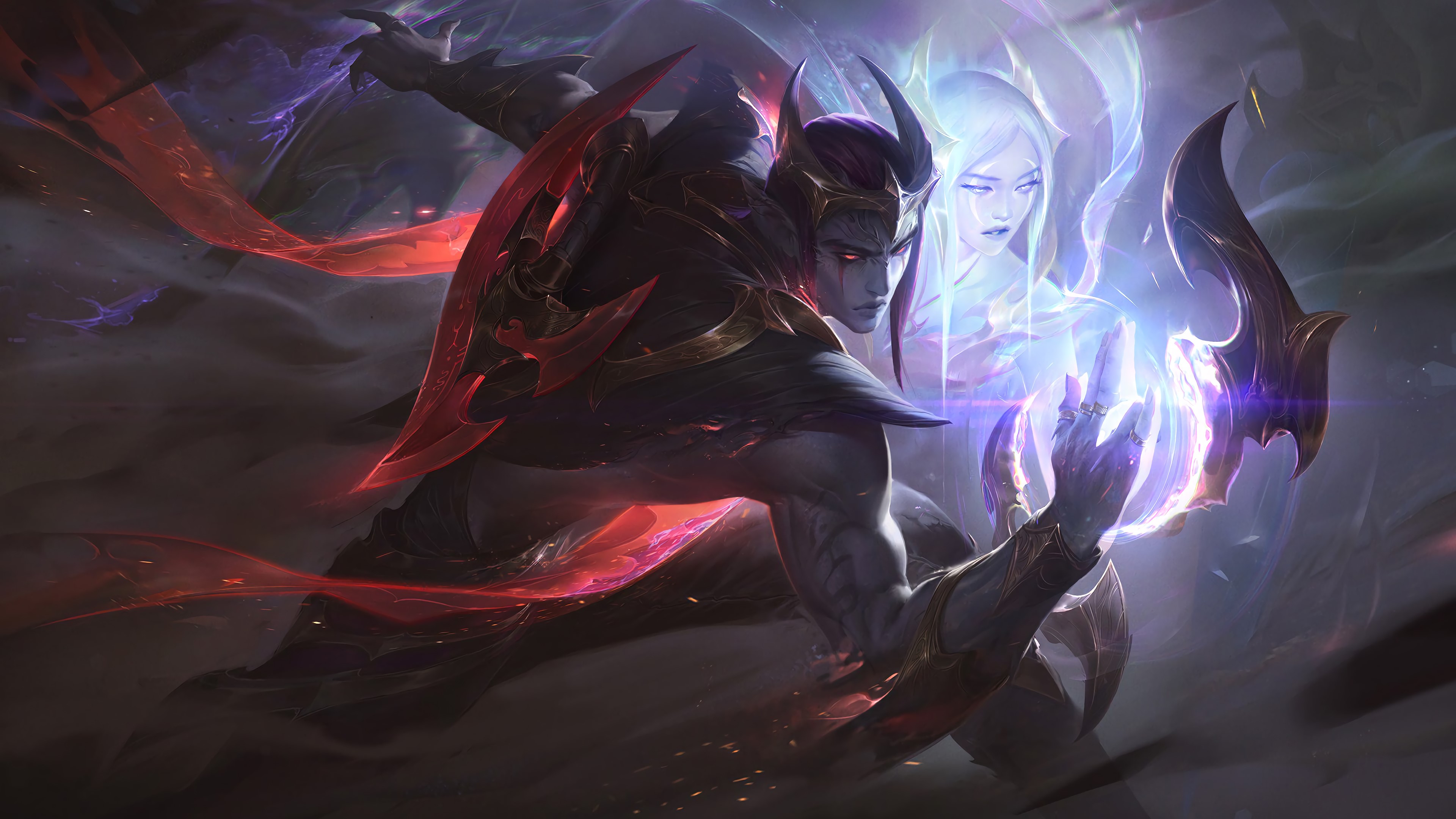 Aphelios and Alune from League of Legends HD Wallpaper