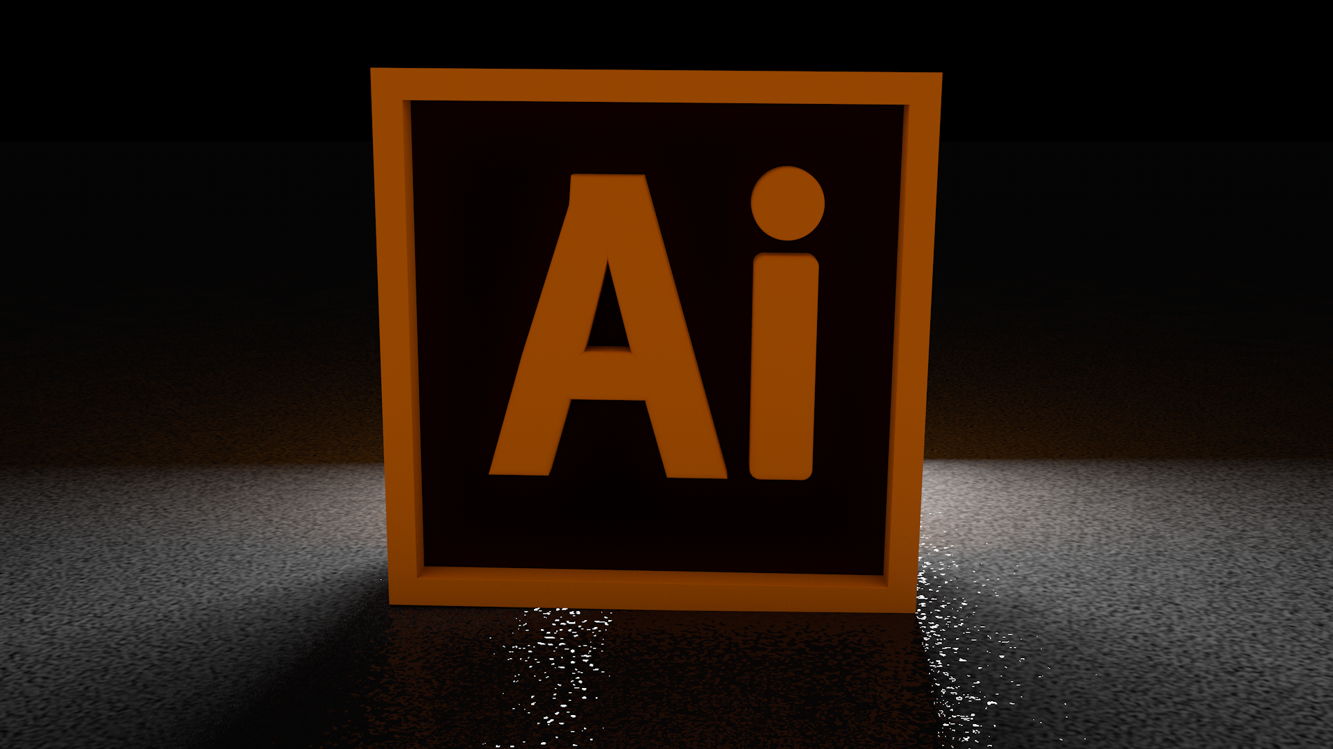 Adobe Illustrator Logo 3D Render HD Wallpaper